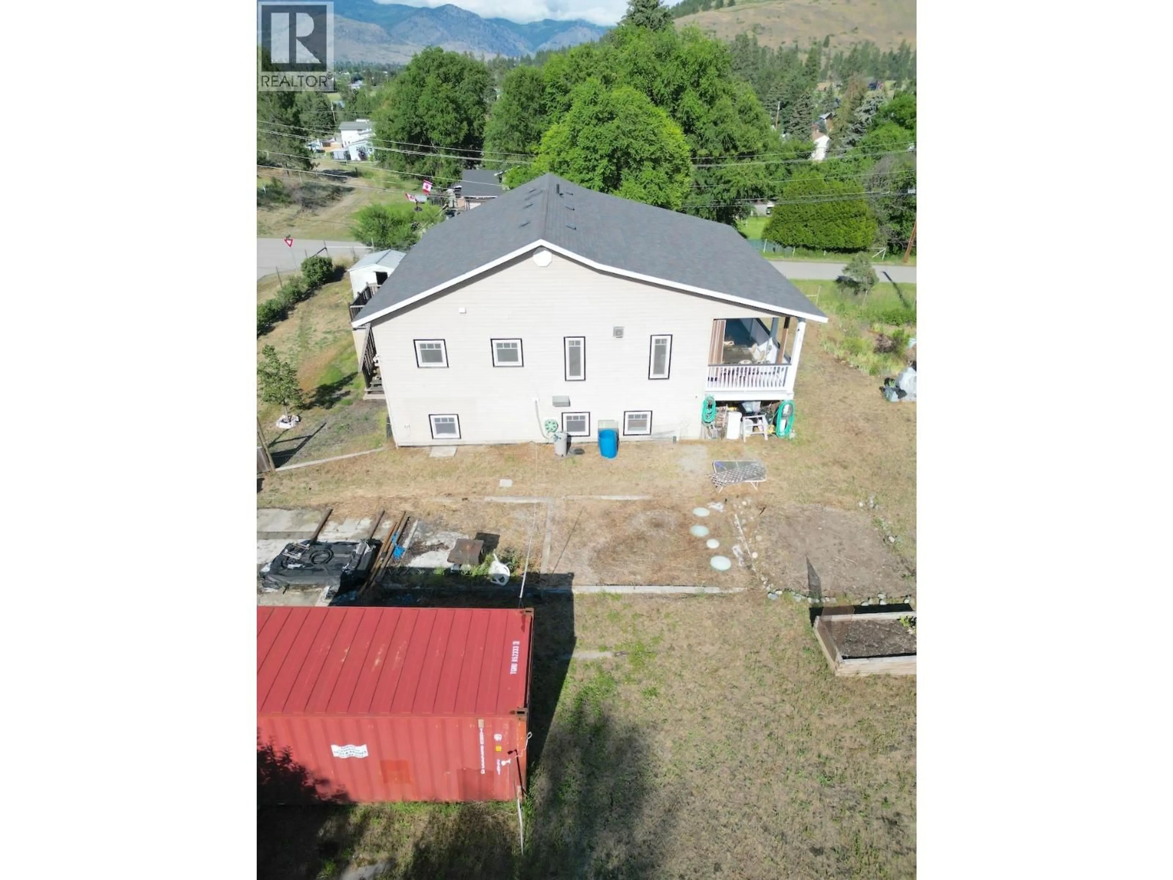 A pic from outside/outdoor area/front of a property/back of a property/a pic from drone, building for 4240 VANCOUVER AVENUE EAST, Grand Forks British Columbia V0H1H5
