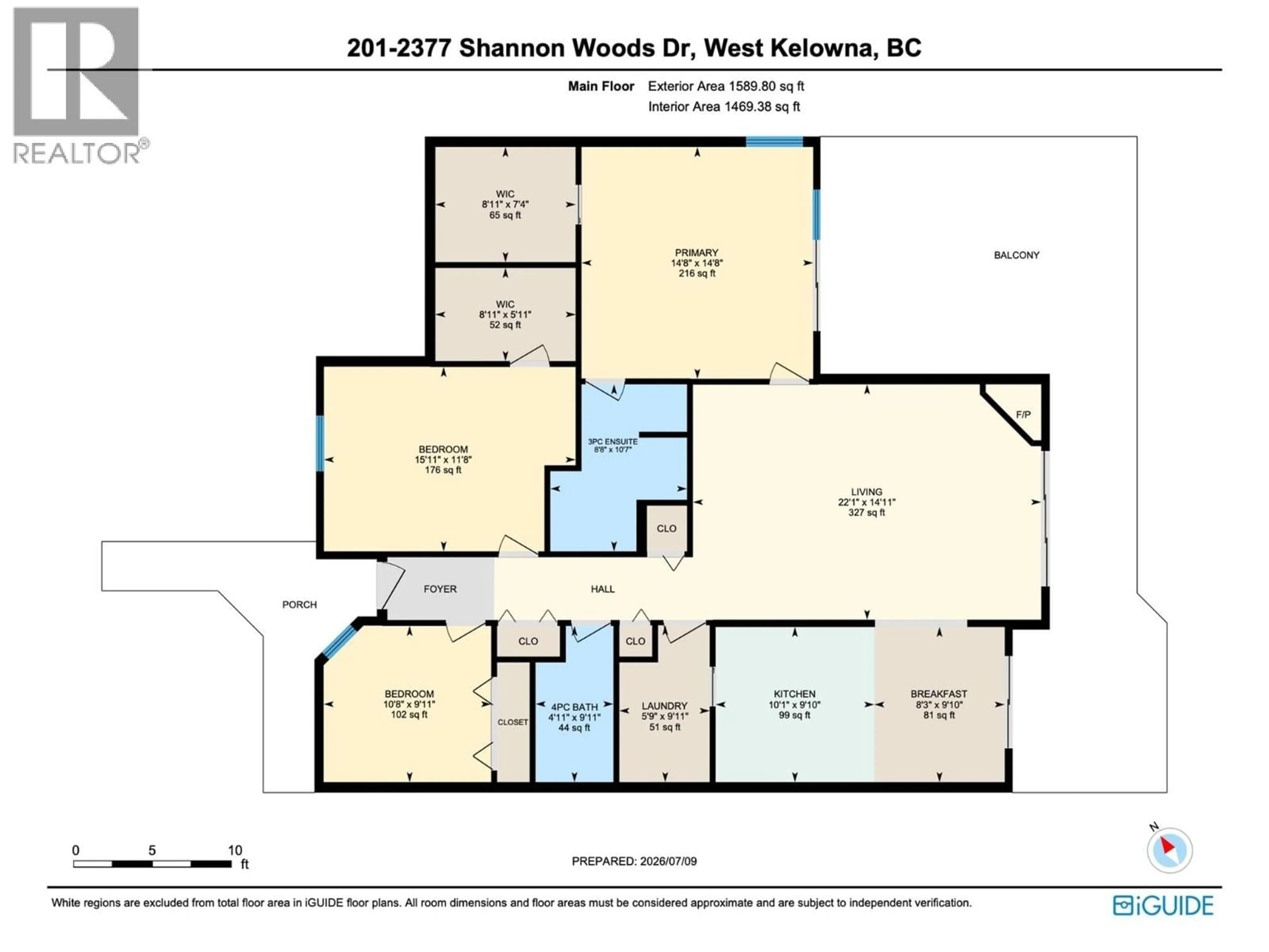 Floor plan for 201 - 2377 SHANNON WOODS DRIVE, West Kelowna British Columbia V4T2L8