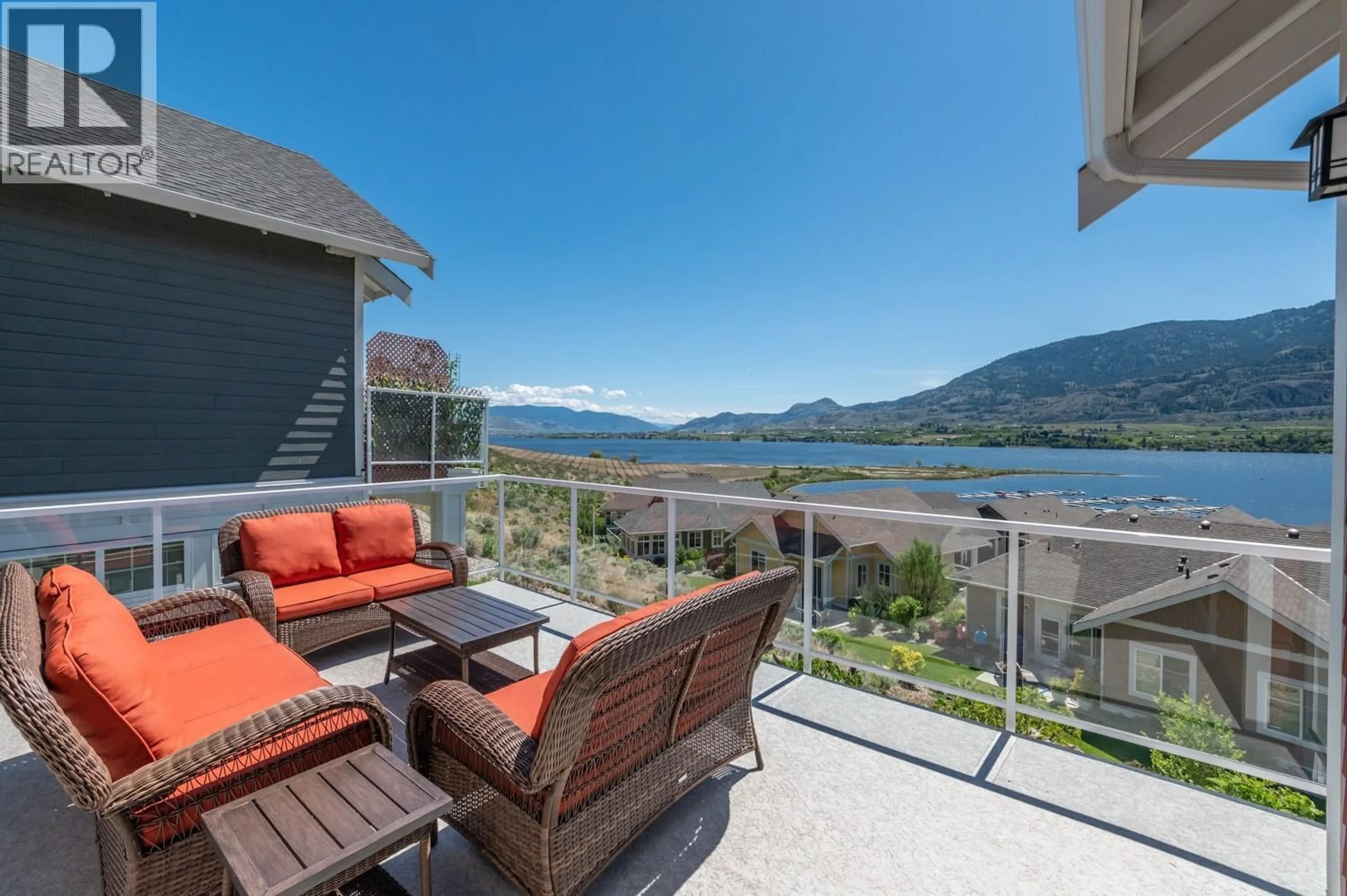 Balcony in the apartment, water/lake/river/ocean view for 273 - 2450 RADIO TOWER ROAD, Oliver British Columbia V0H1T1