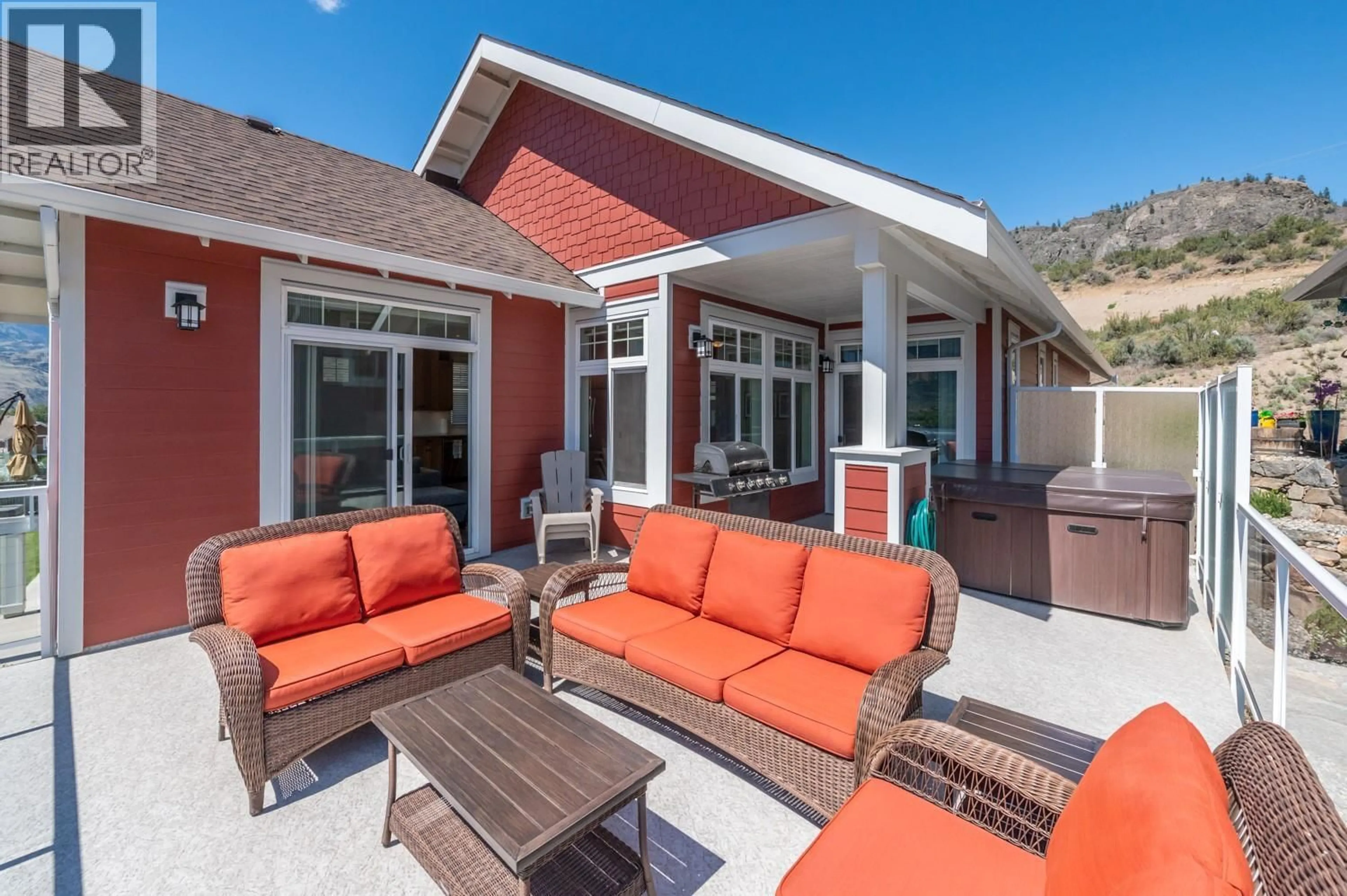 Patio, mountain view for 273 - 2450 RADIO TOWER ROAD, Oliver British Columbia V0H1T1