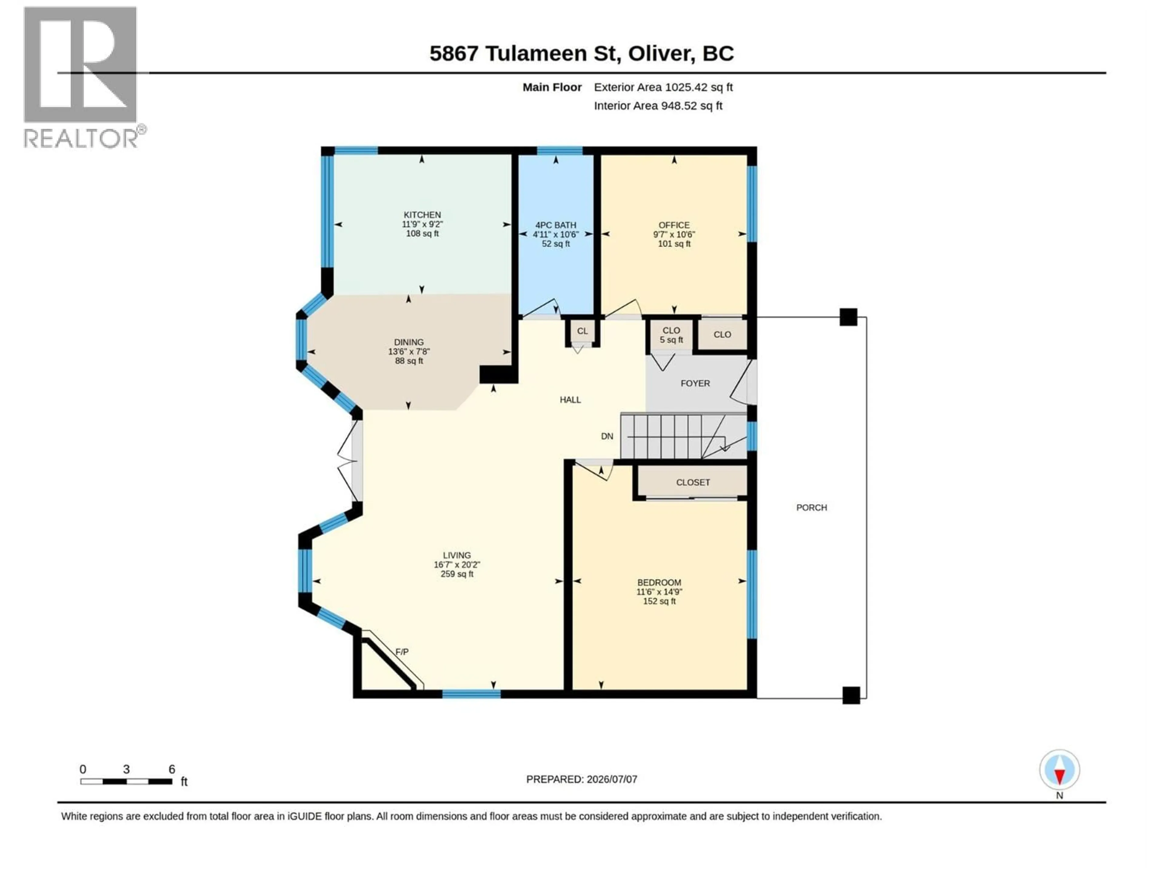 Floor plan for 5867 TULAMEEN STREET, Oliver British Columbia V0H1T0