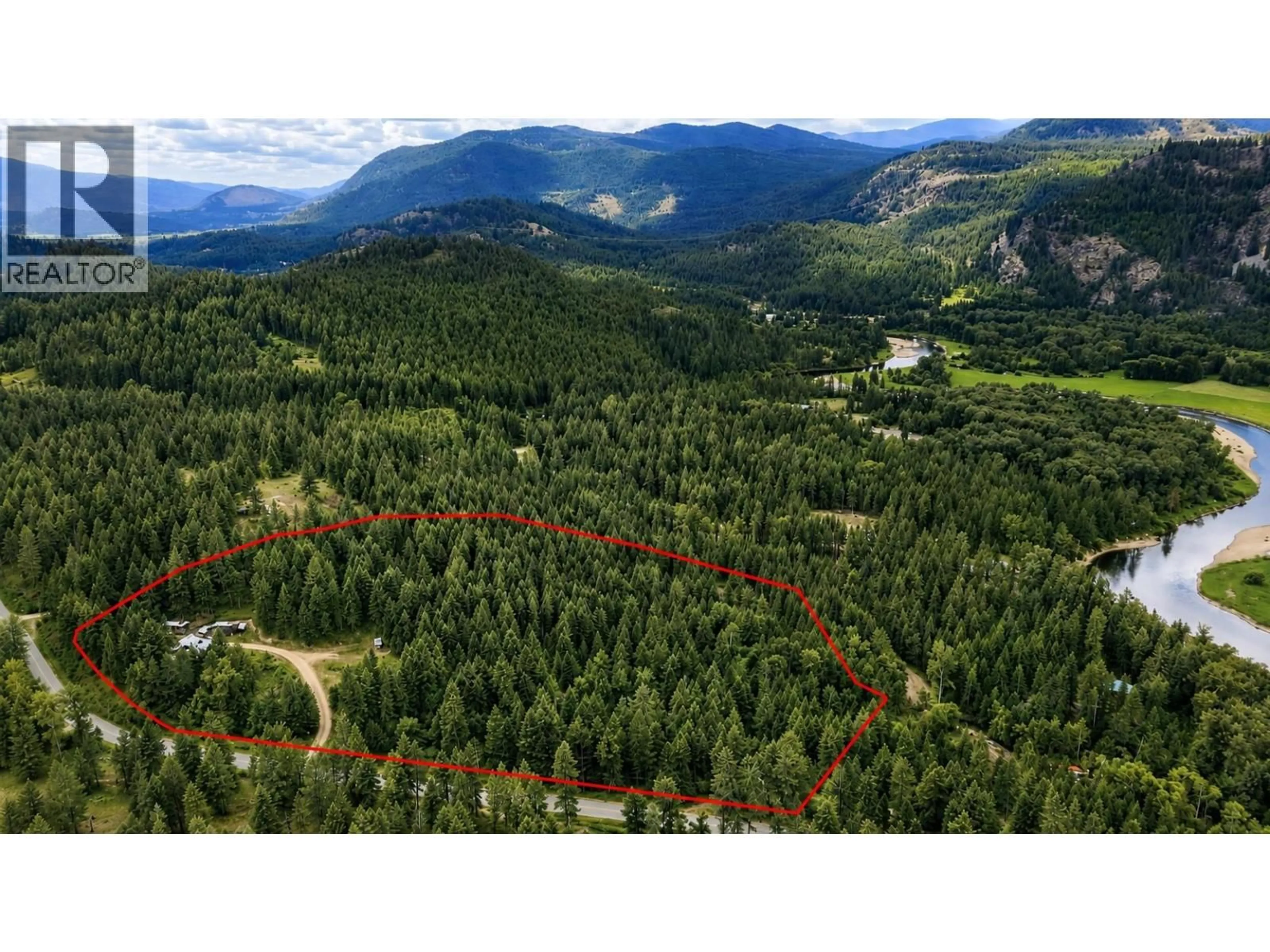 A pic from outside/outdoor area/front of a property/back of a property/a pic from drone, forest/trees view for 10625 GRANBY ROAD, Grand Forks British Columbia V0H1H1