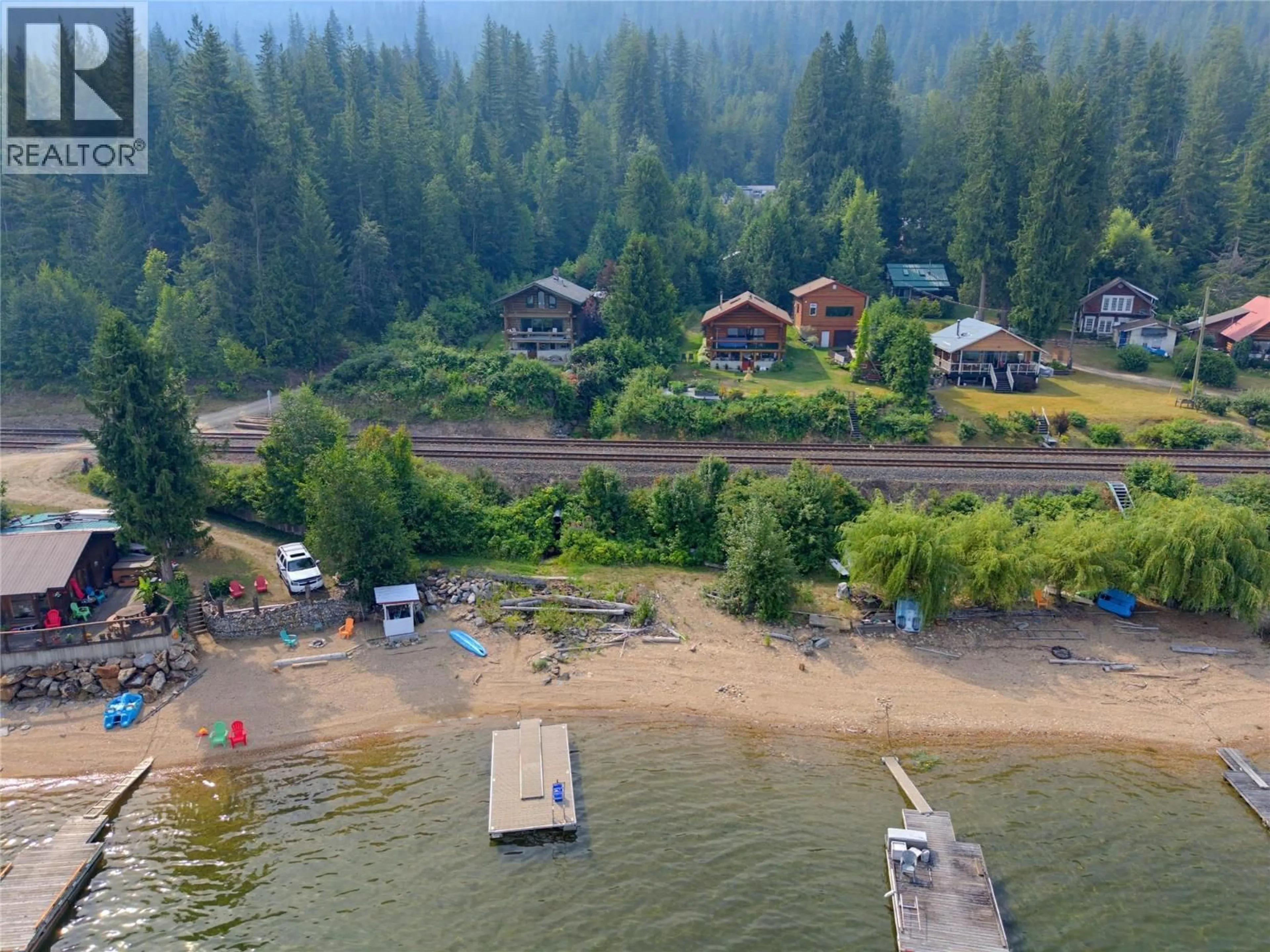 A pic from outside/outdoor area/front of a property/back of a property/a pic from drone, water/lake/river/ocean view for 43 - 1249 BERNIE ROAD, Sicamous British Columbia V0E2K0
