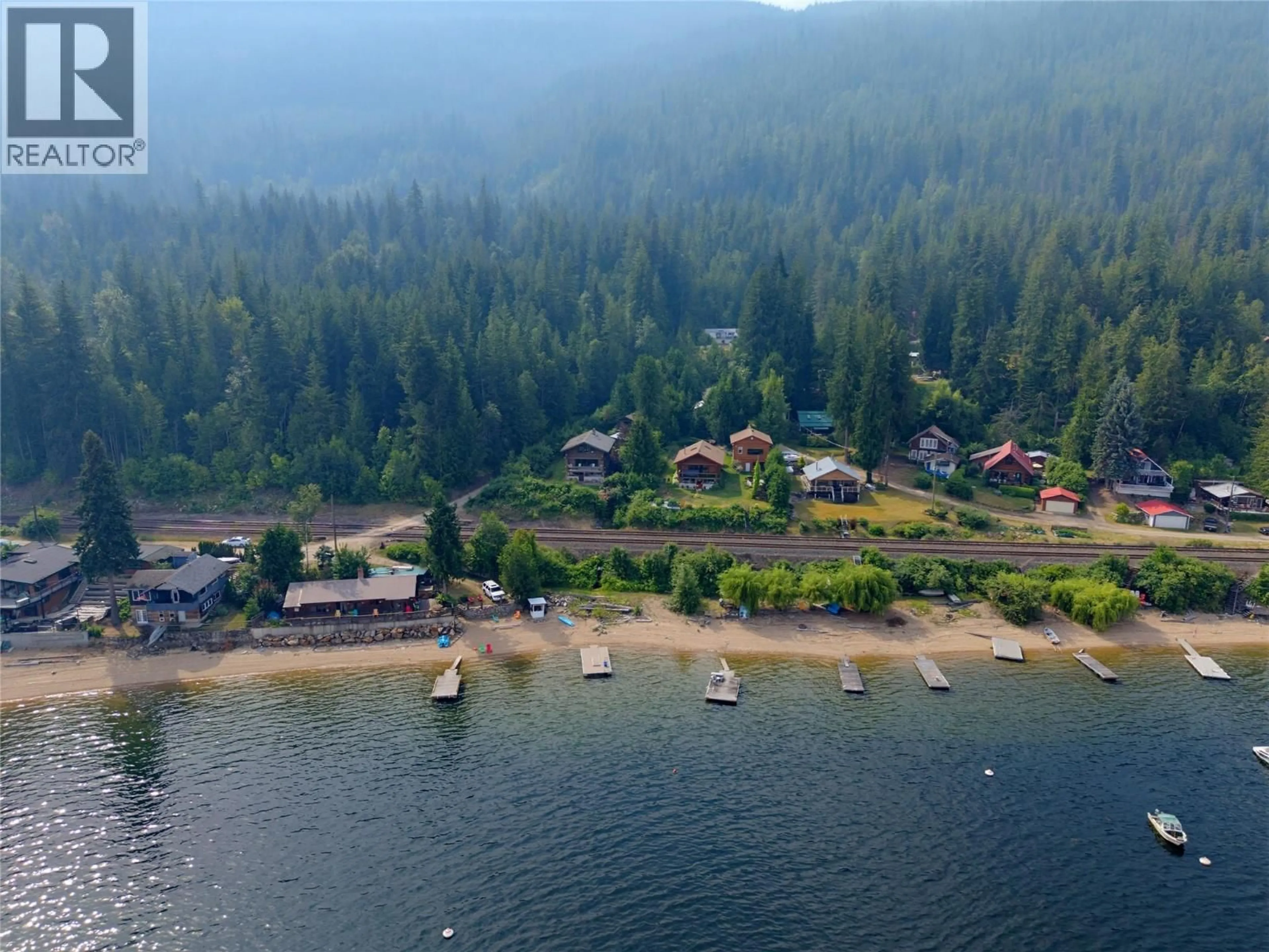 A pic from outside/outdoor area/front of a property/back of a property/a pic from drone, water/lake/river/ocean view for 43 - 1249 BERNIE ROAD, Sicamous British Columbia V0E2K0