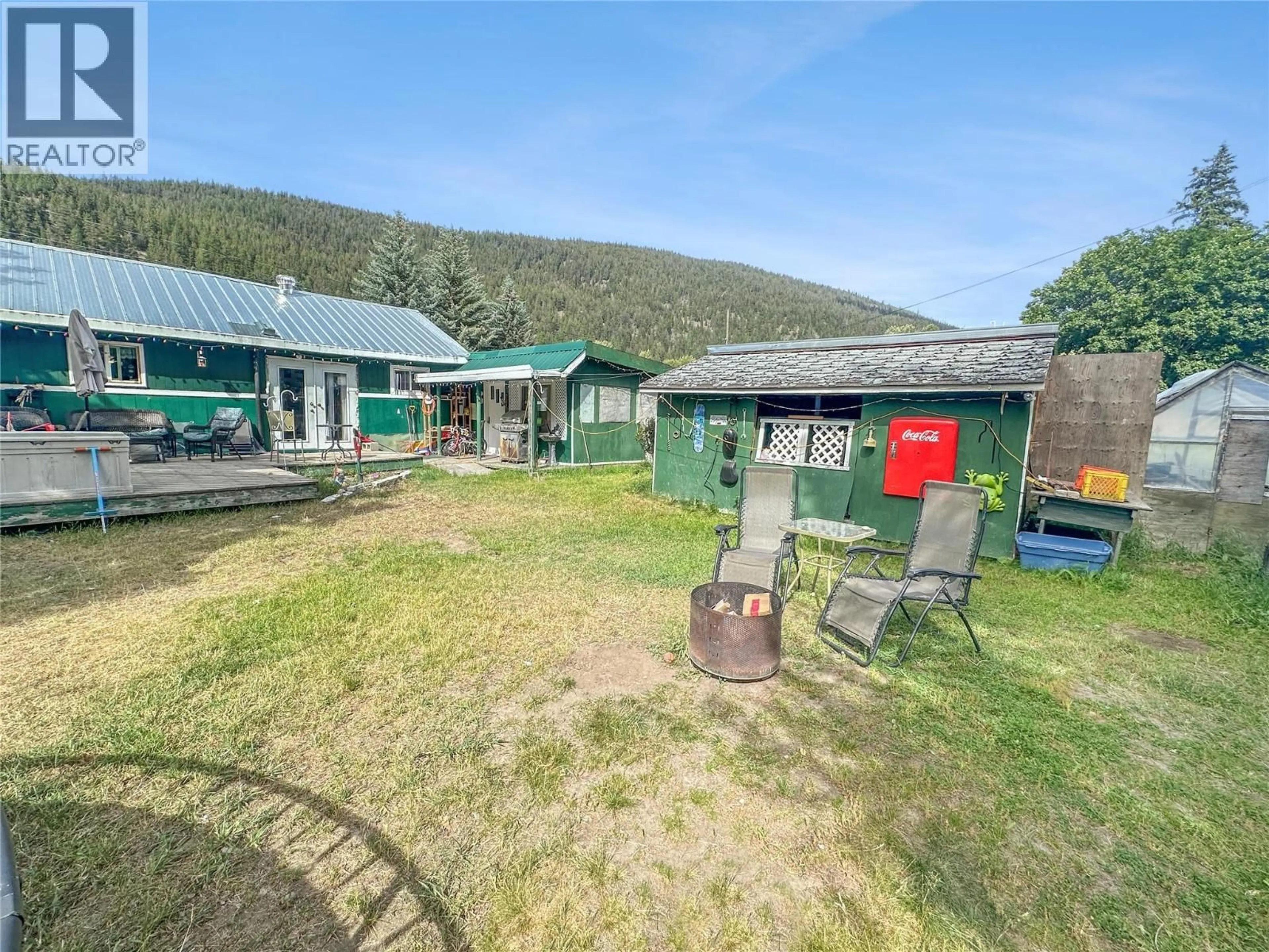 A pic from outside/outdoor area/front of a property/back of a property/a pic from drone, mountain view for 387 PARRISH AVENUE, Coalmont-Tulameen British Columbia V0X1W0