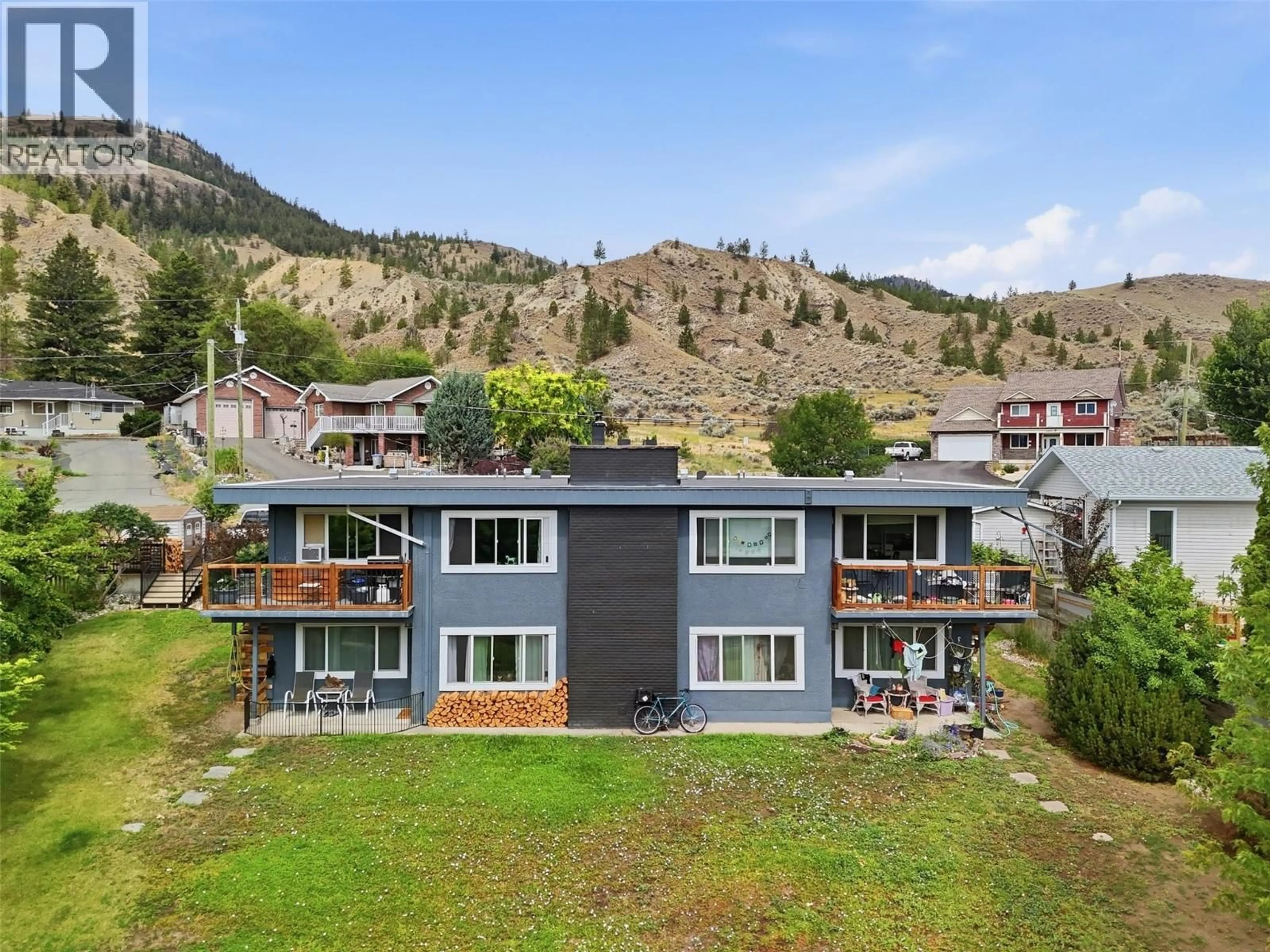 A pic from outside/outdoor area/front of a property/back of a property/a pic from drone, mountain view for 2623 PARKVIEW DRIVE, Kamloops British Columbia V2B7J5