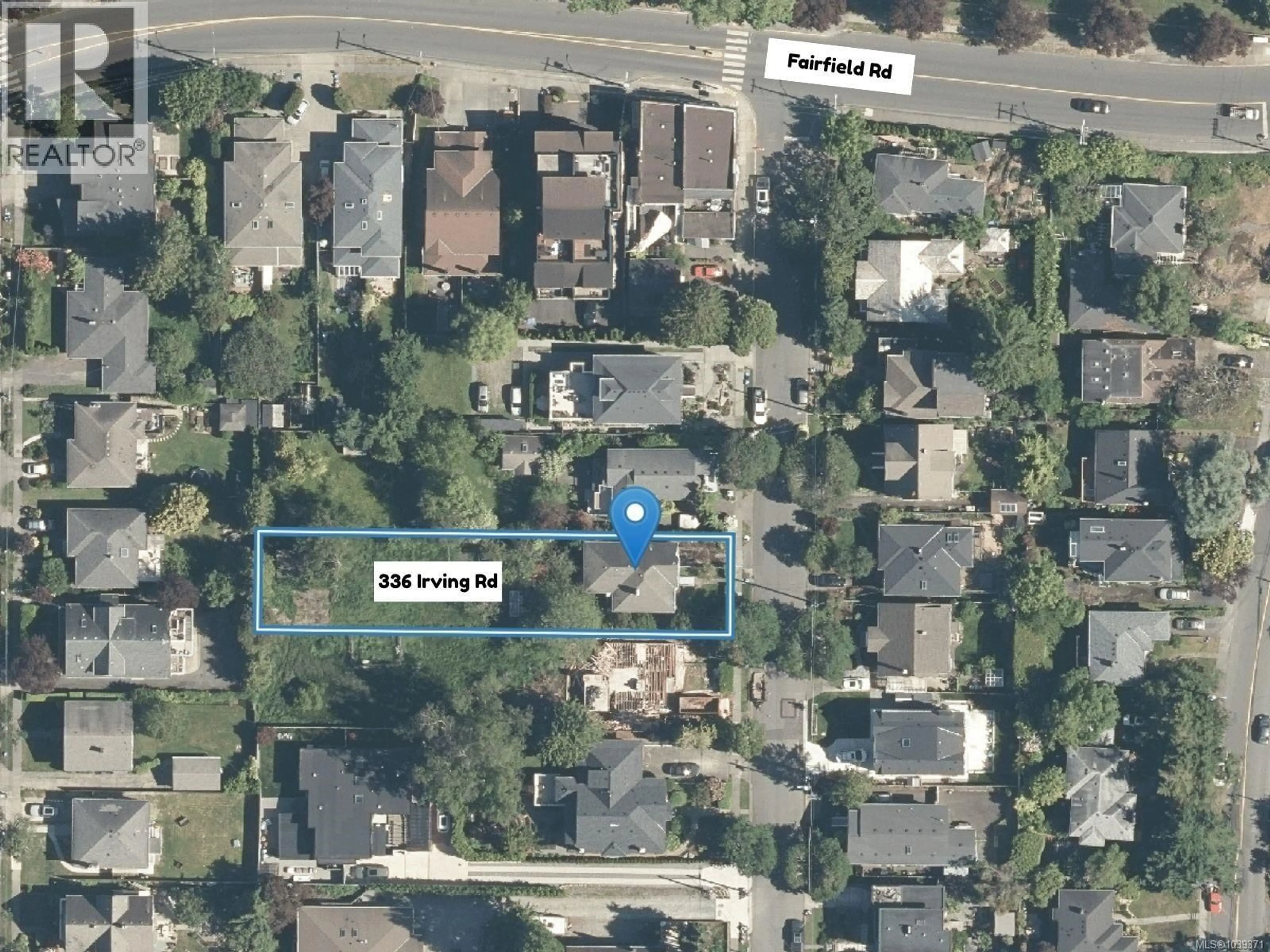 A pic from outside/outdoor area/front of a property/back of a property/a pic from drone, street for 336 IRVING ROAD, Victoria British Columbia V8S4A2