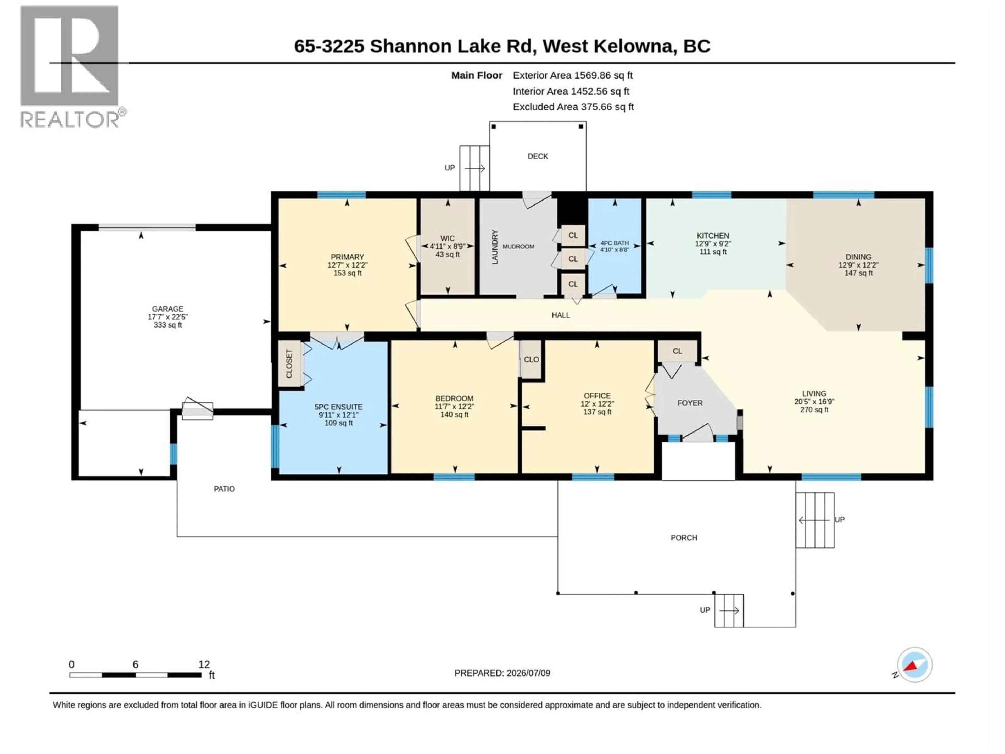 Floor plan for 65 - 3225 SHANNON LAKE ROAD, West Kelowna British Columbia V4T2E2