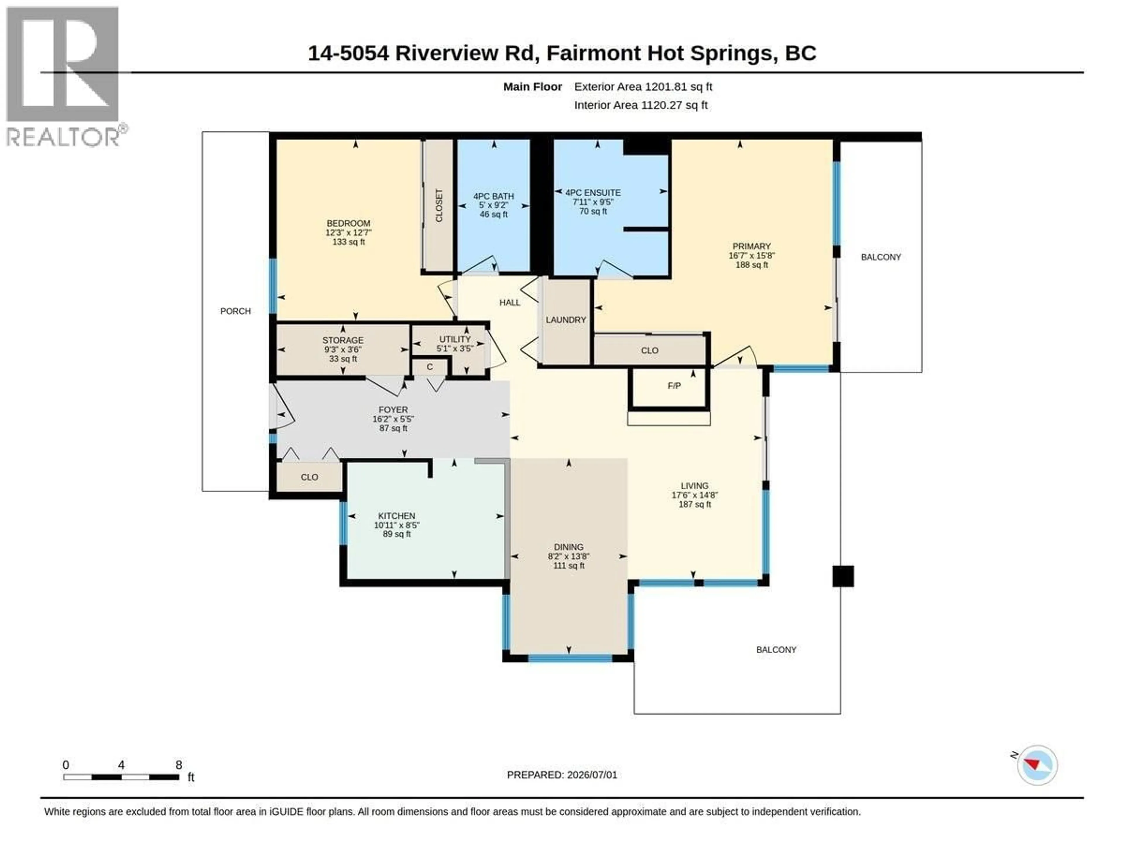Floor plan for 14 - 5054 RIVERVIEW ROAD, Fairmont Hot Springs British Columbia V0B1L1