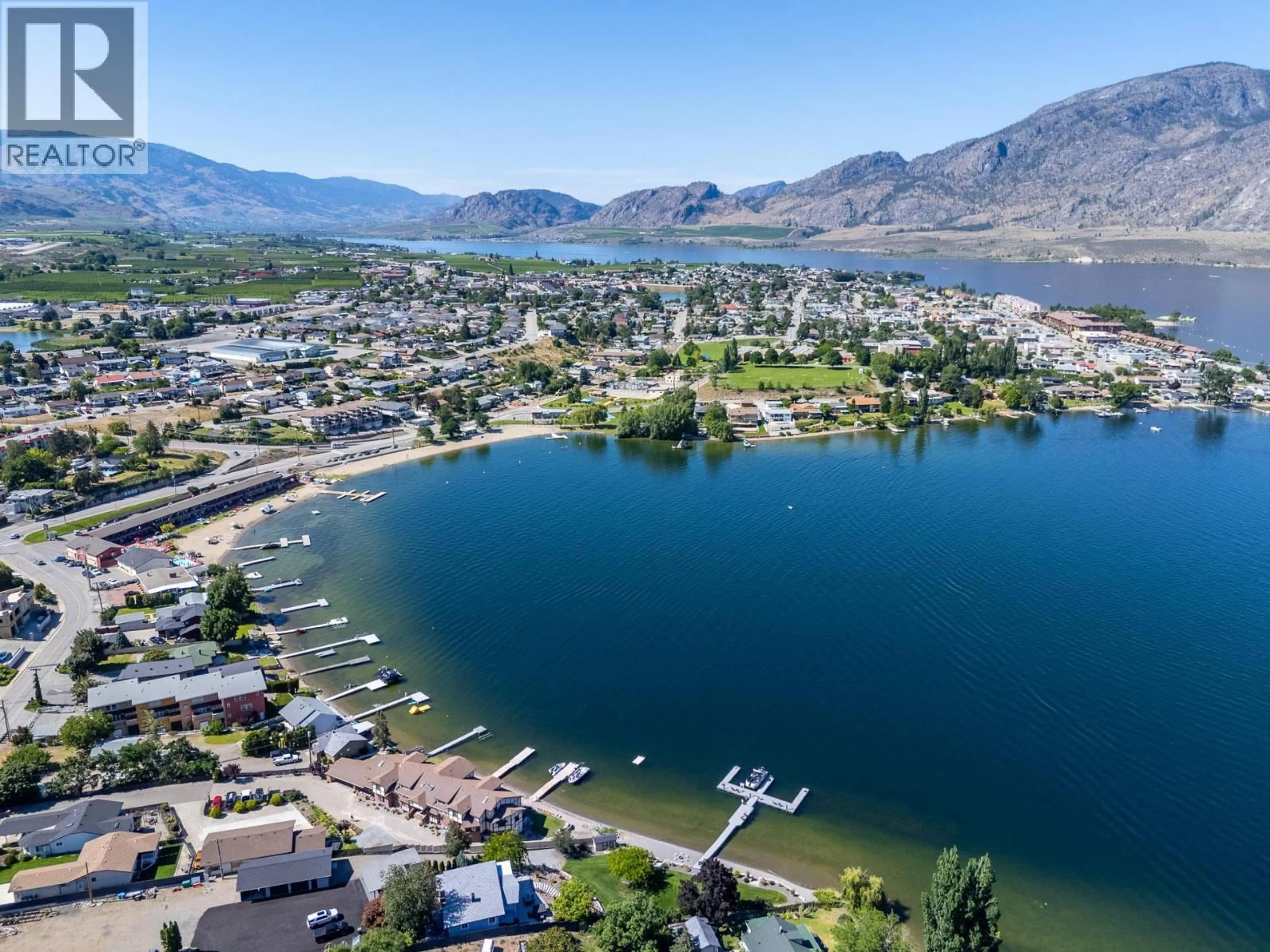 A pic from outside/outdoor area/front of a property/back of a property/a pic from drone, water/lake/river/ocean view for 5227 OLEANDER DRIVE, Osoyoos British Columbia V0H1V0