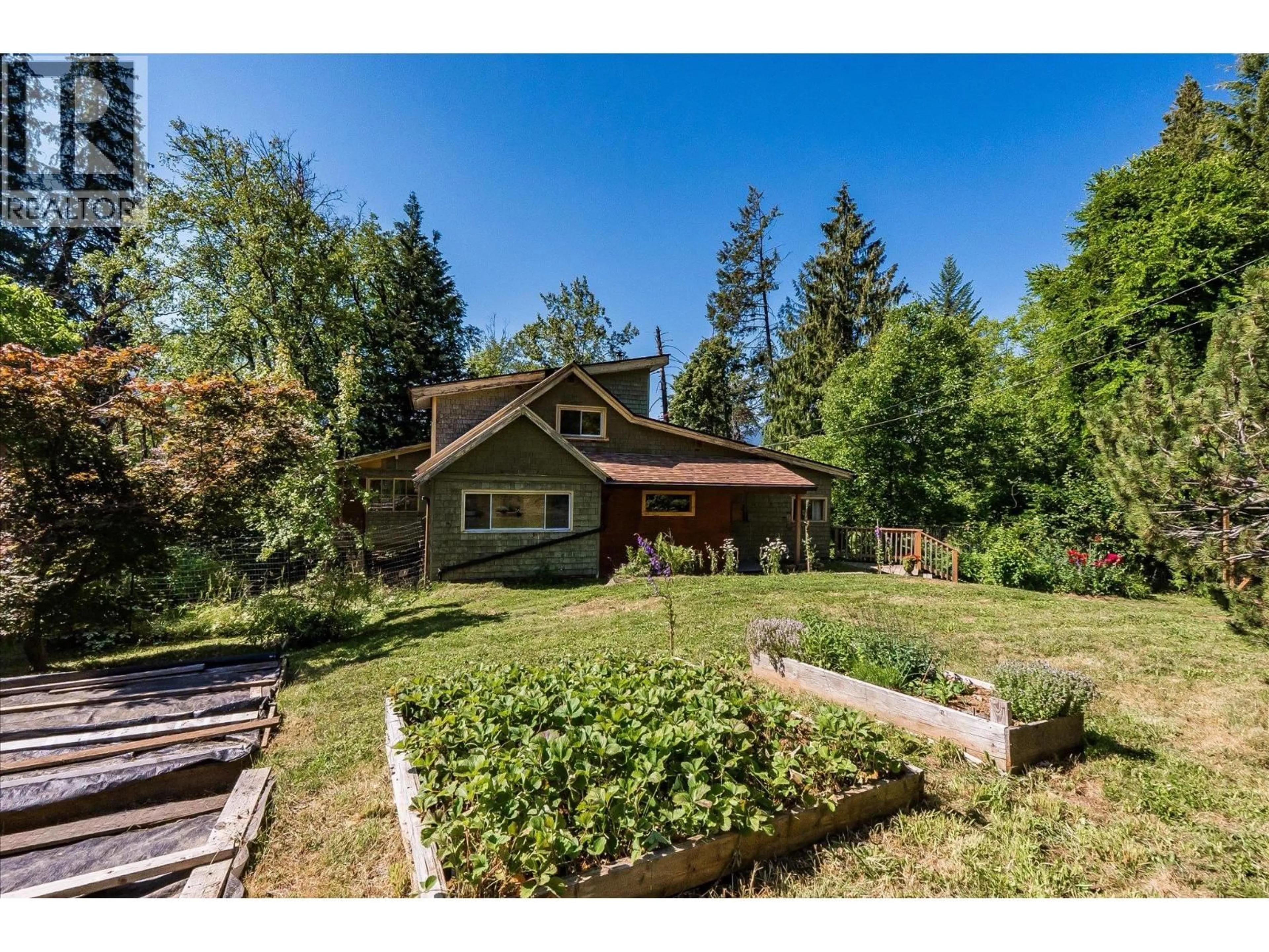 A pic from outside/outdoor area/front of a property/back of a property/a pic from drone, forest/trees view for 3457 SOUTH SLOCAN VILLAGE ROAD, Bonnington British Columbia V0G2G2