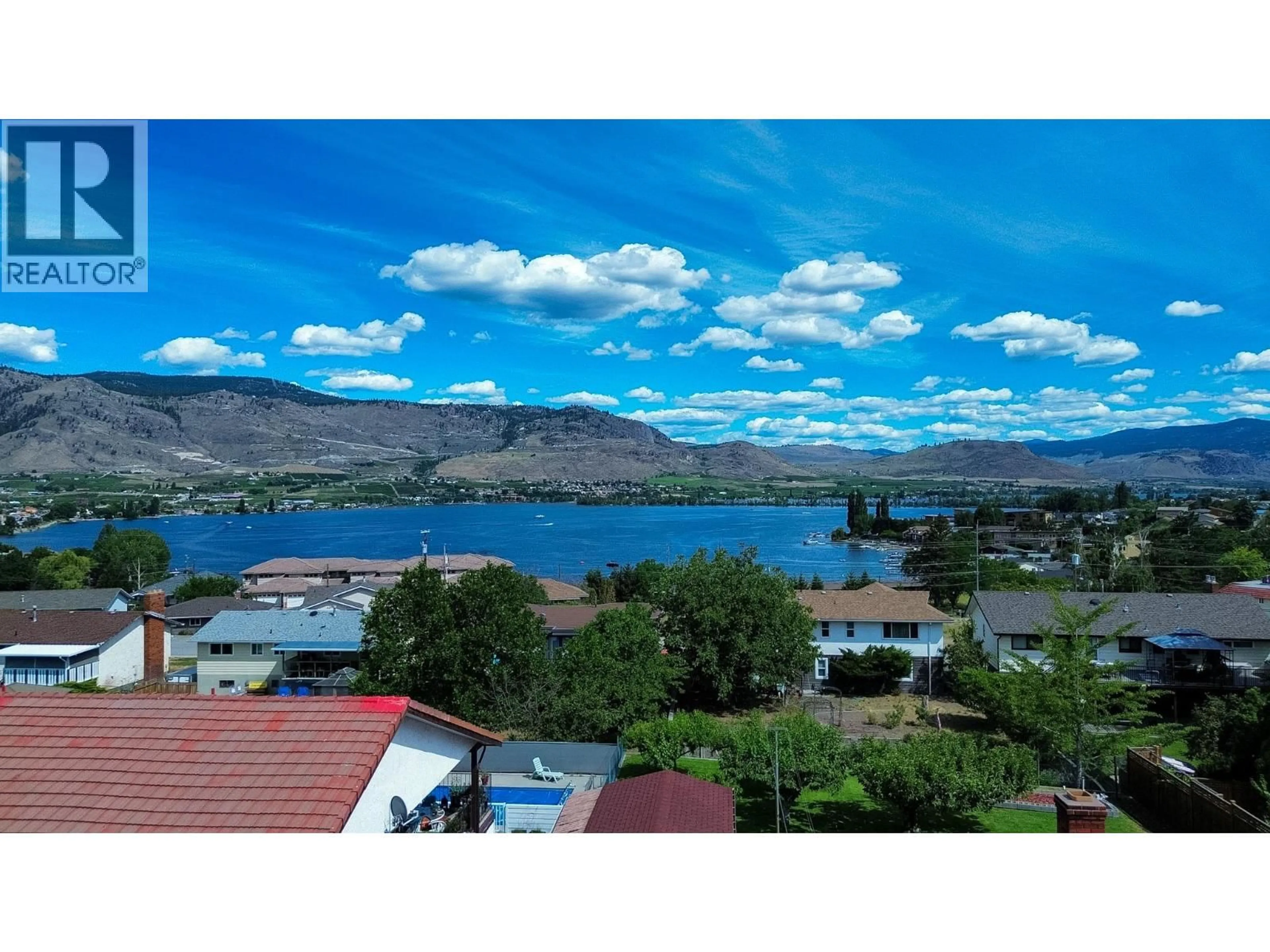 A pic from outside/outdoor area/front of a property/back of a property/a pic from drone, water/lake/river/ocean view for 11 QUAIL PLACE, Osoyoos British Columbia V0H1V1