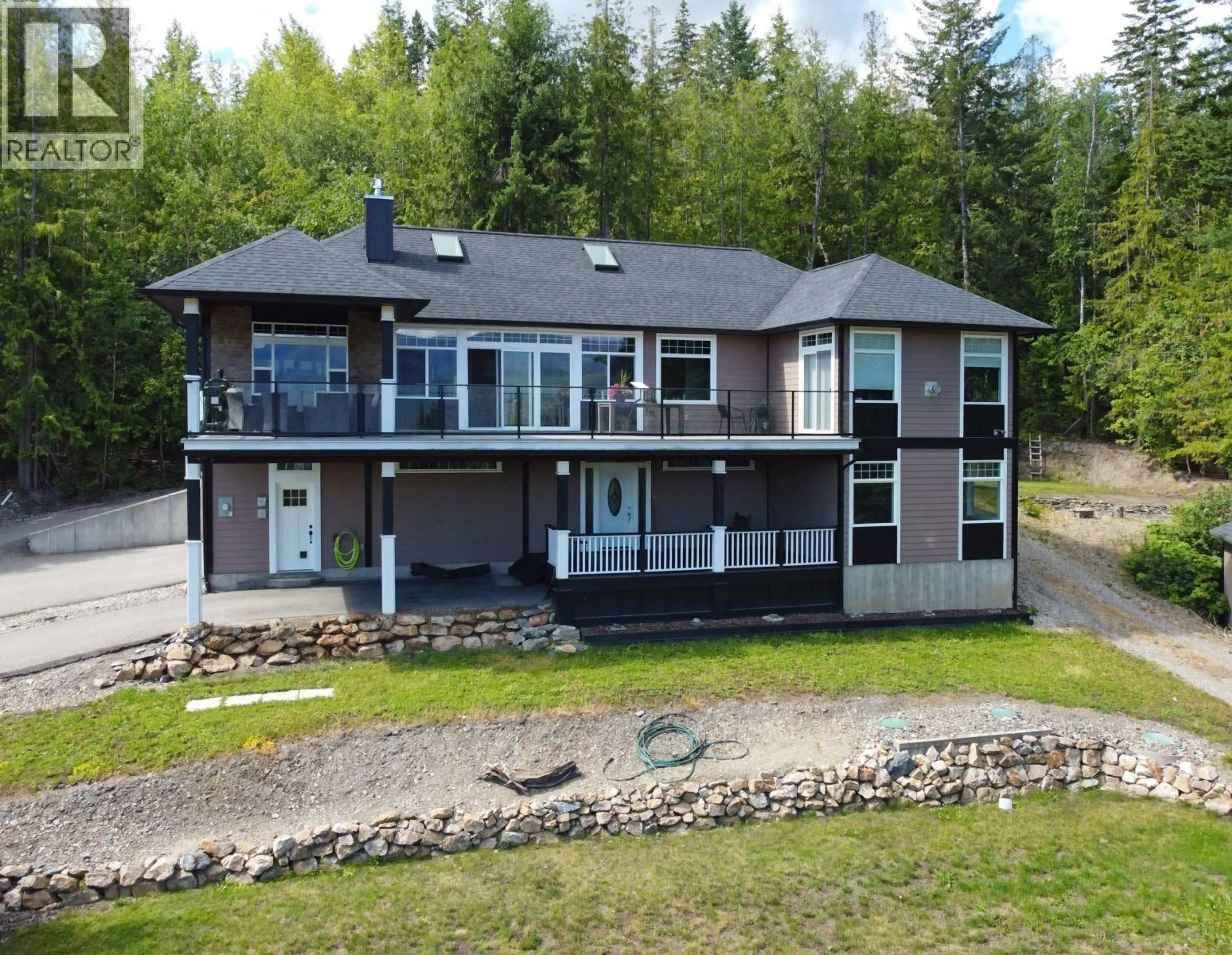 A pic from outside/outdoor area/front of a property/back of a property/a pic from drone, water/lake/river/ocean view for 2127 PLEASANT DALE ROAD WEST, Blind Bay British Columbia V0E2W1