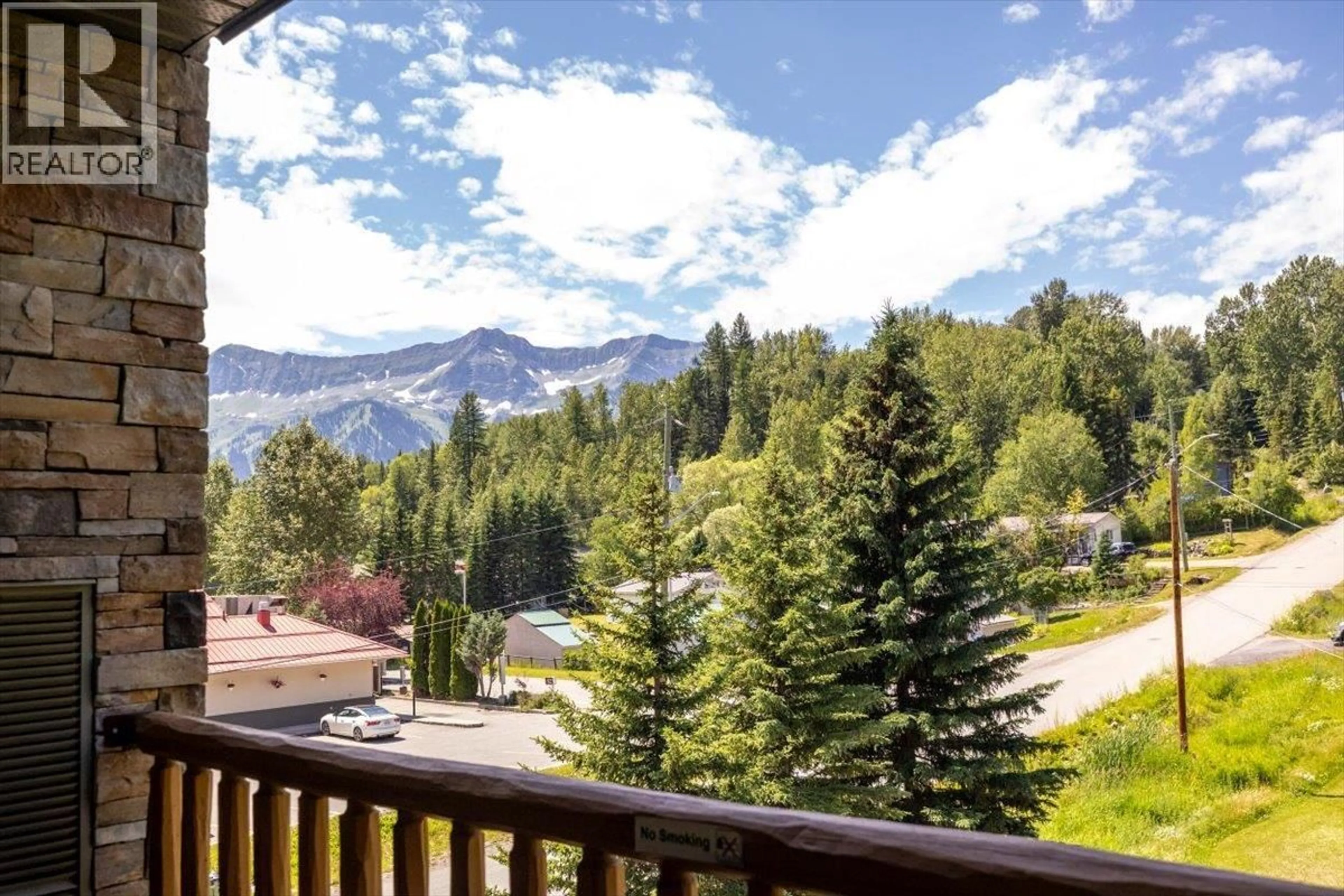 Balcony in the apartment, mountain view for 302 - 1500 MCDONALD AVENUE, Fernie British Columbia V0B1M3