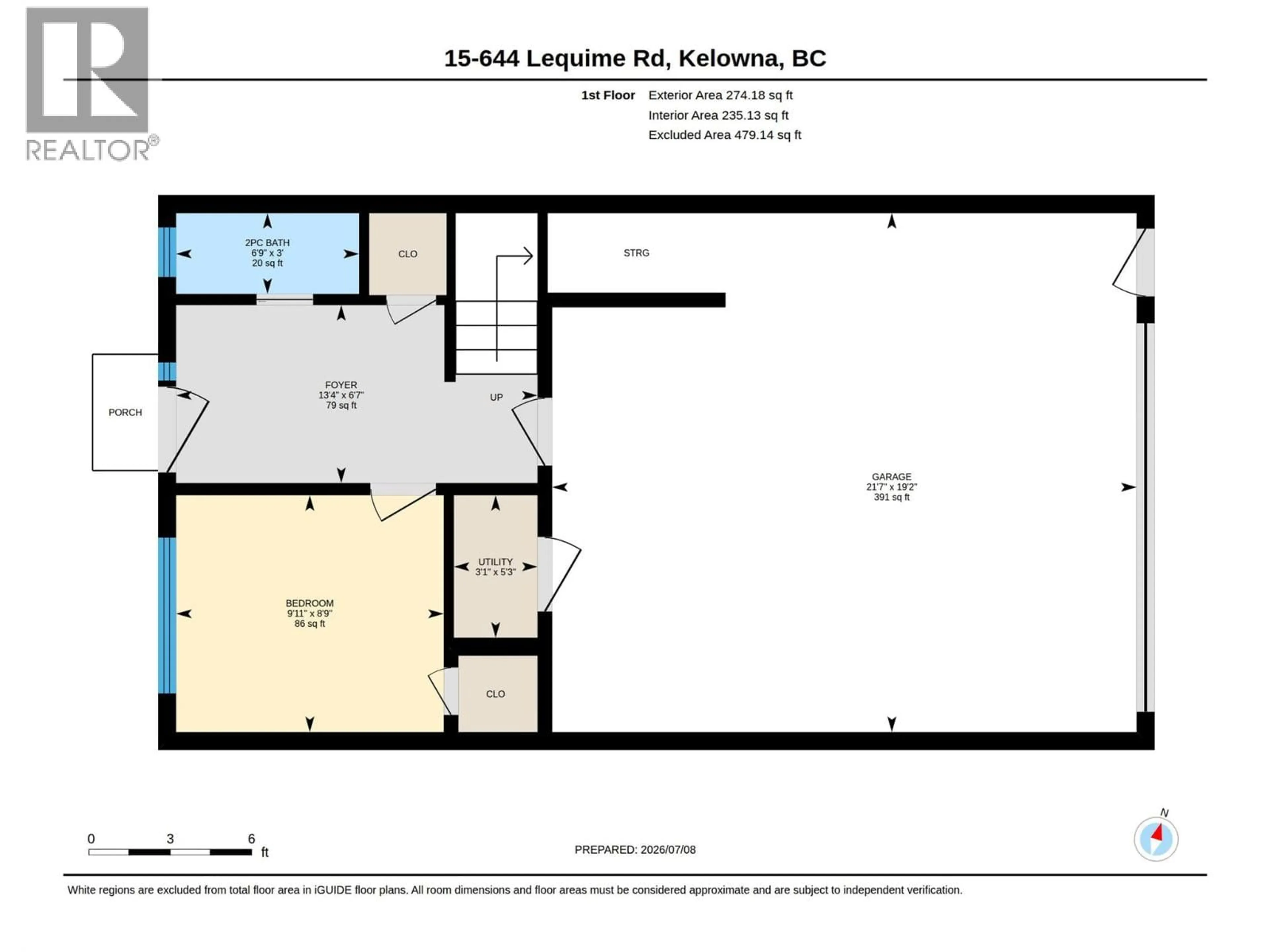 Floor plan for 15 - 644 LEQUIME ROAD, Kelowna British Columbia V1W1A4