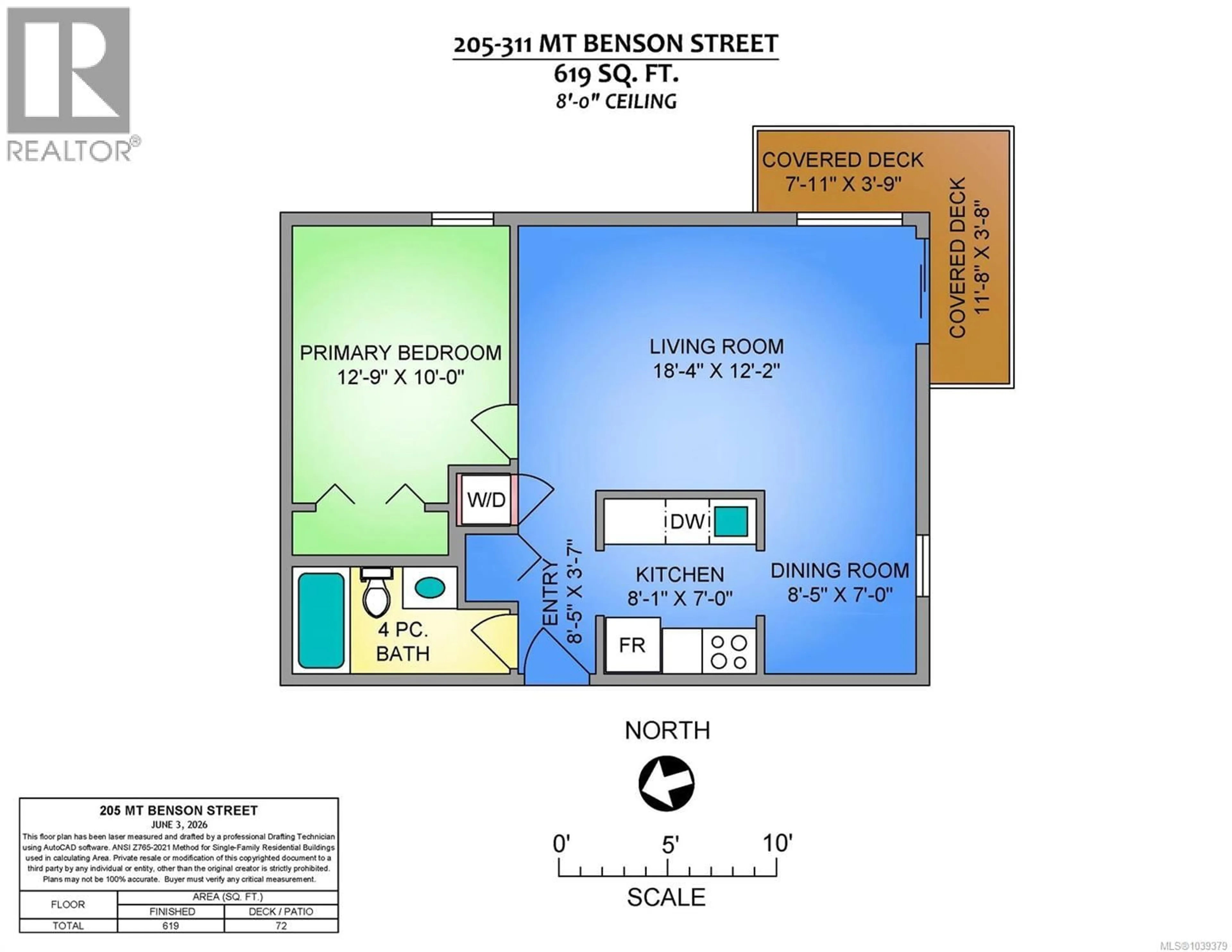 Floor plan for 205 - 311 MT. BENSON STREET, Nanaimo British Columbia V9S1B7