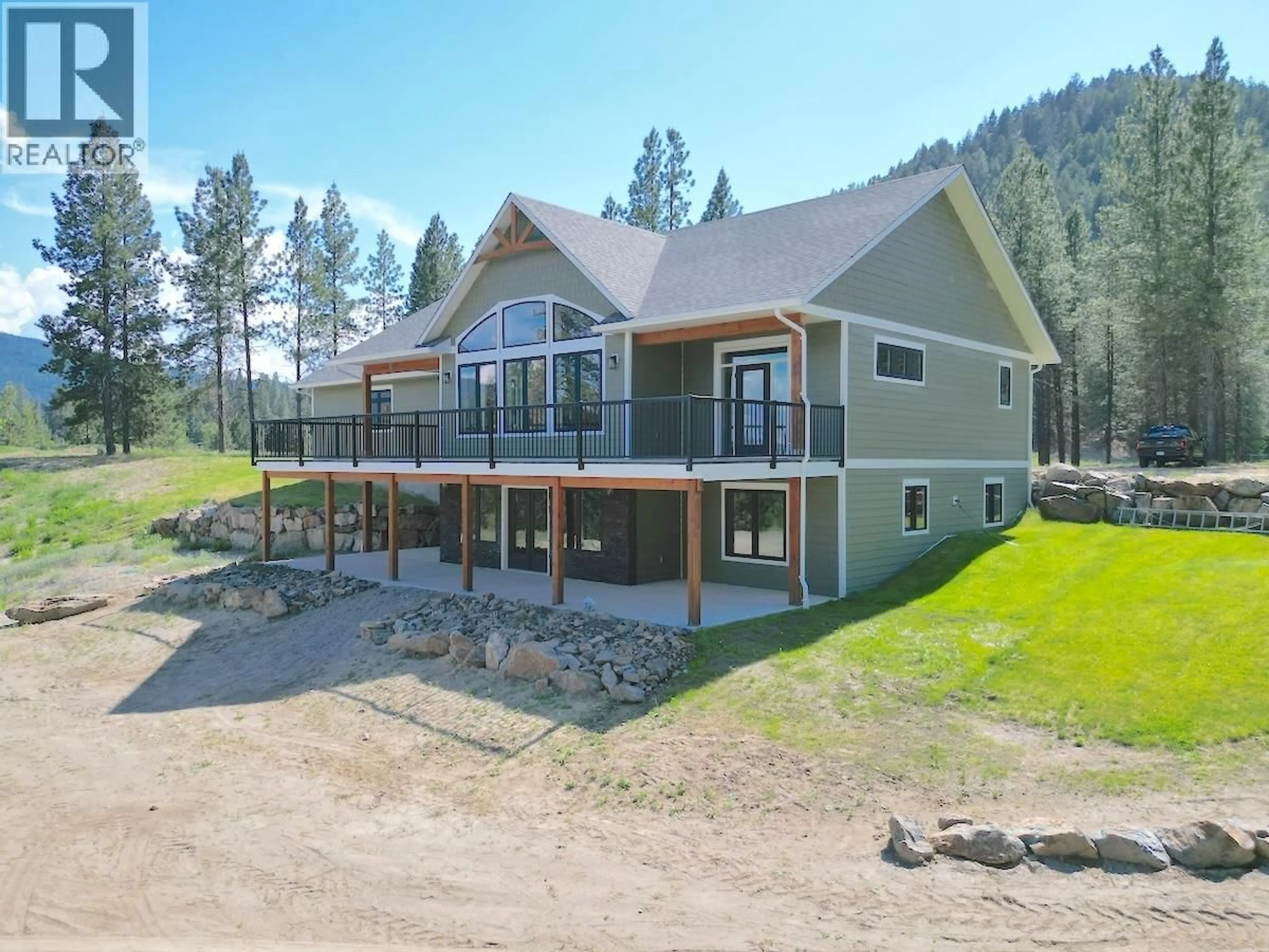 A pic from outside/outdoor area/front of a property/back of a property/a pic from drone, water/lake/river/ocean view for 7735 GN ROAD, Grand Forks British Columbia V0H1H2