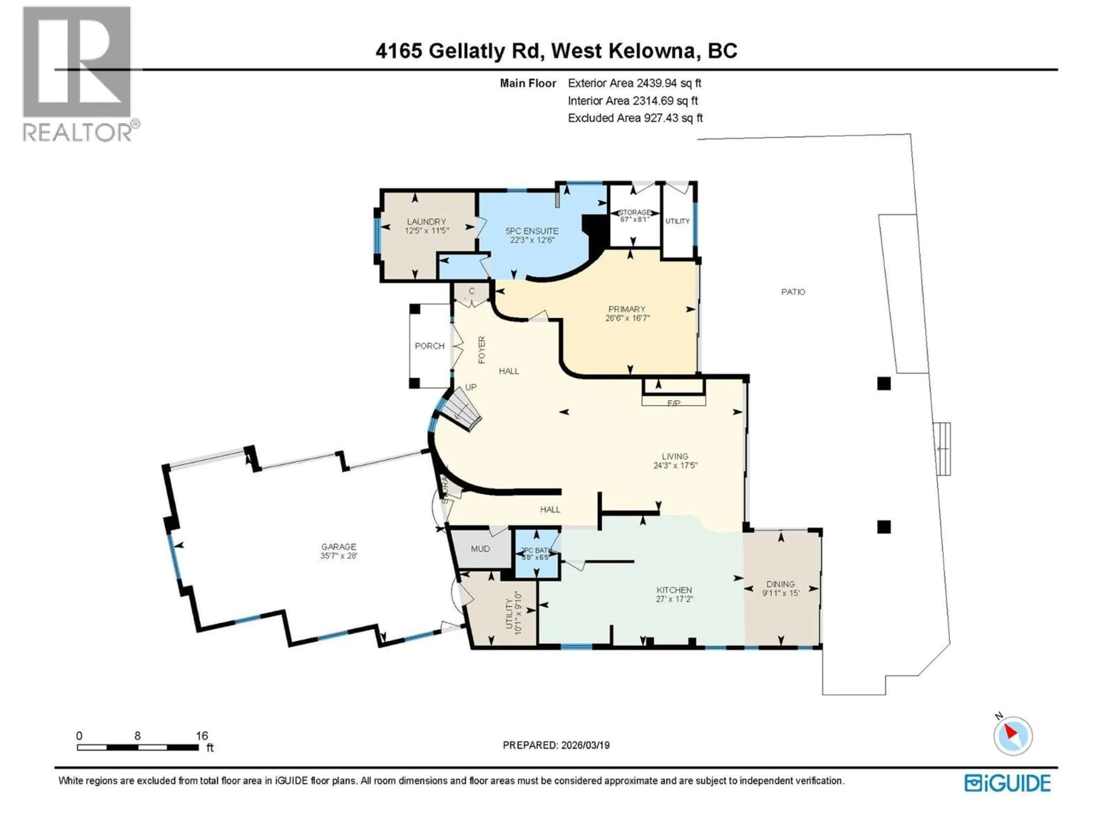 Floor plan for 4165 GELLATLY ROAD, West Kelowna British Columbia V4T2K2