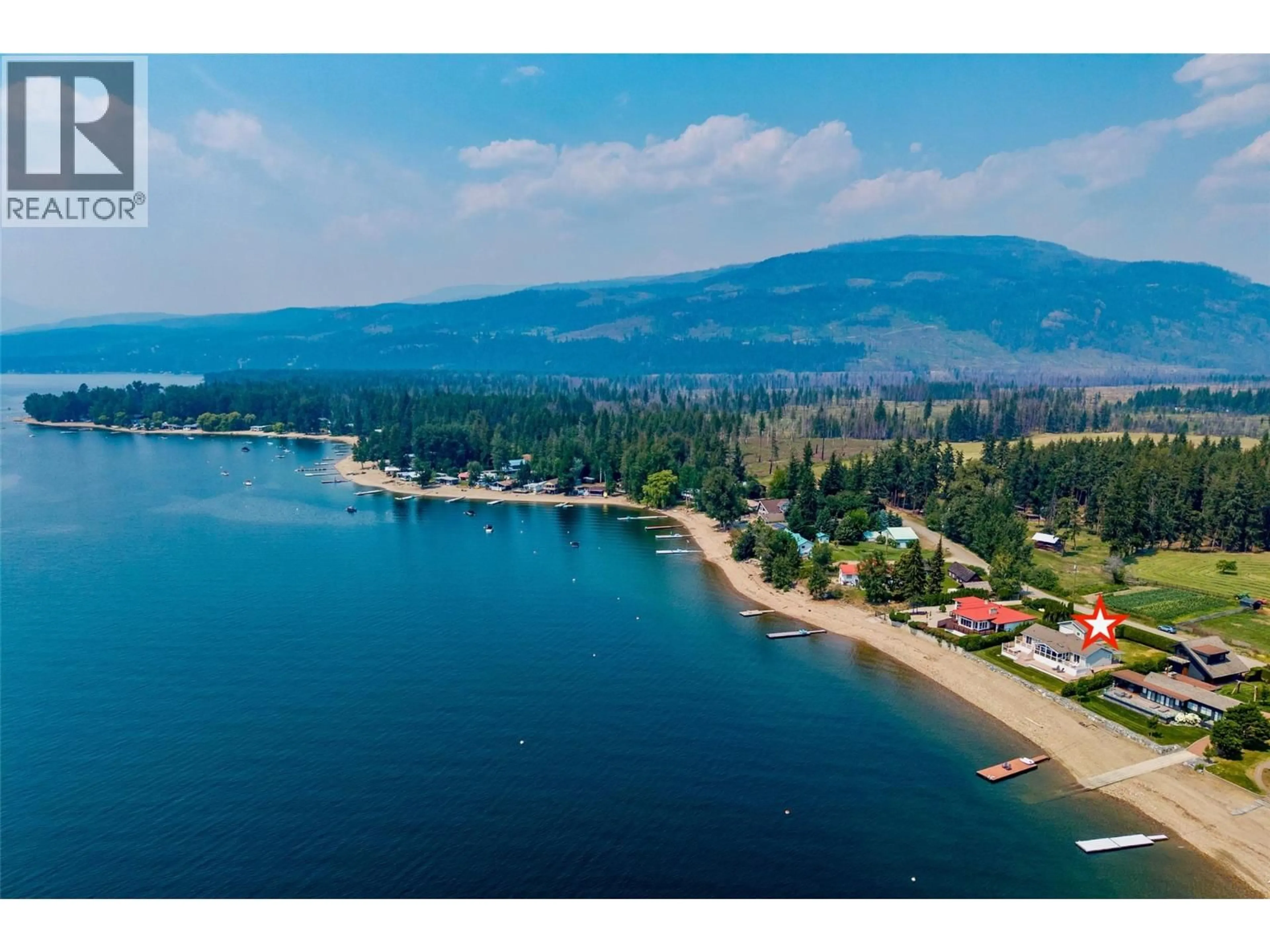 A pic from outside/outdoor area/front of a property/back of a property/a pic from drone, water/lake/river/ocean view for 3742 ZINCK ROAD, Scotch Creek British Columbia V0E1M5