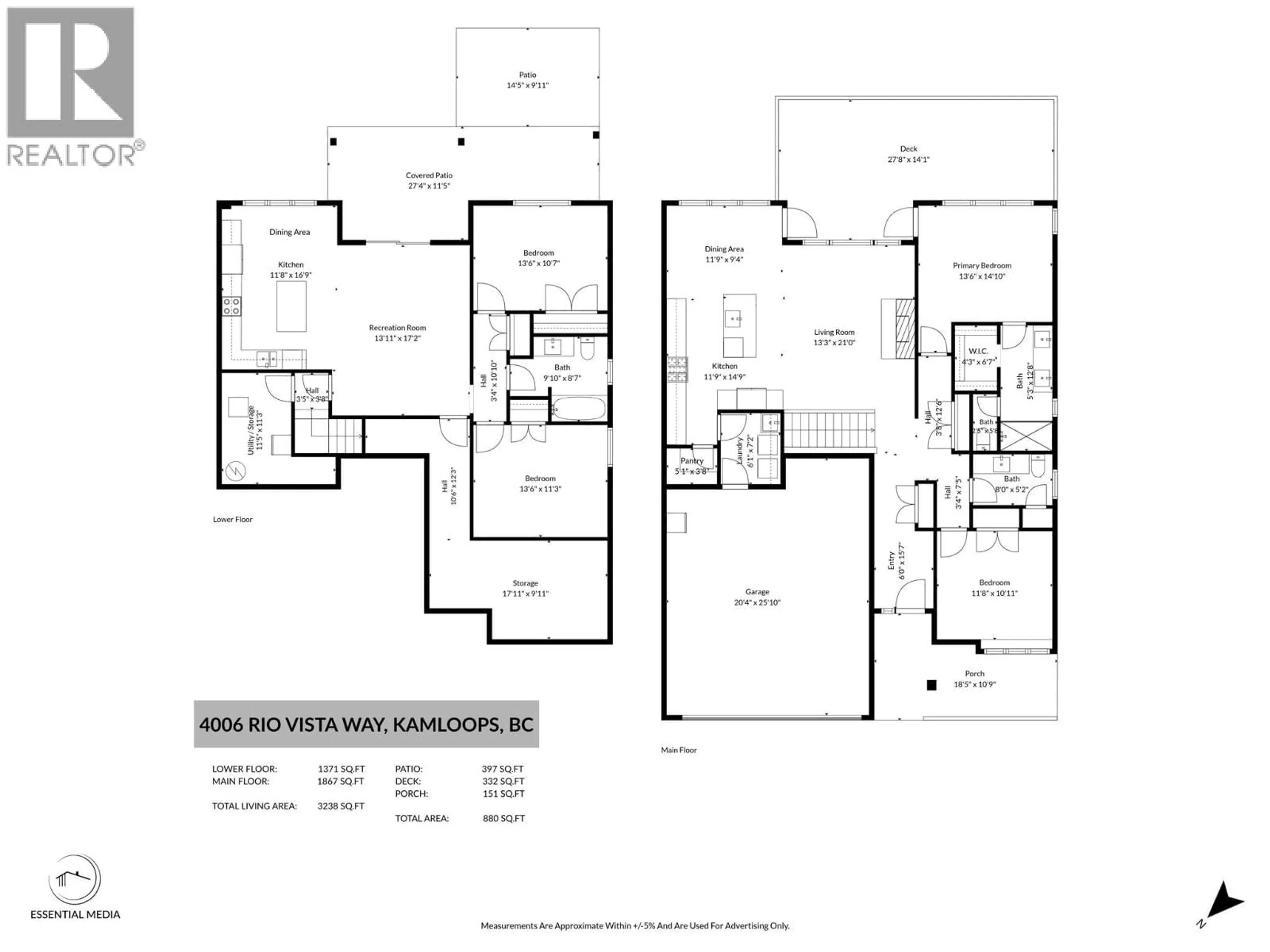 Floor plan for 4006 RIO VISTA WAY, Kamloops British Columbia V2H0E1