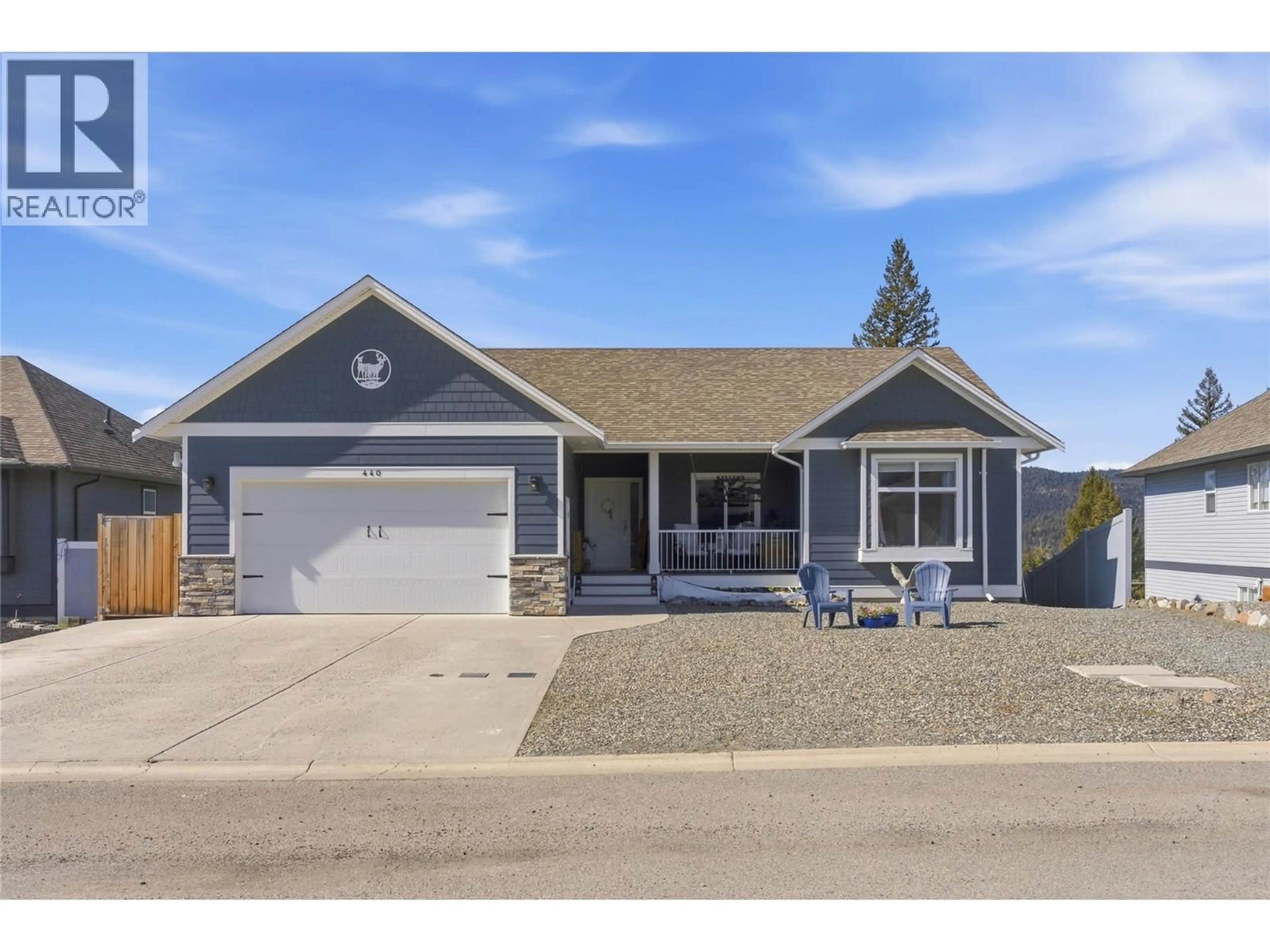 Home with vinyl exterior material, street for 440 DALADON DRIVE, Logan Lake British Columbia V0K1W0