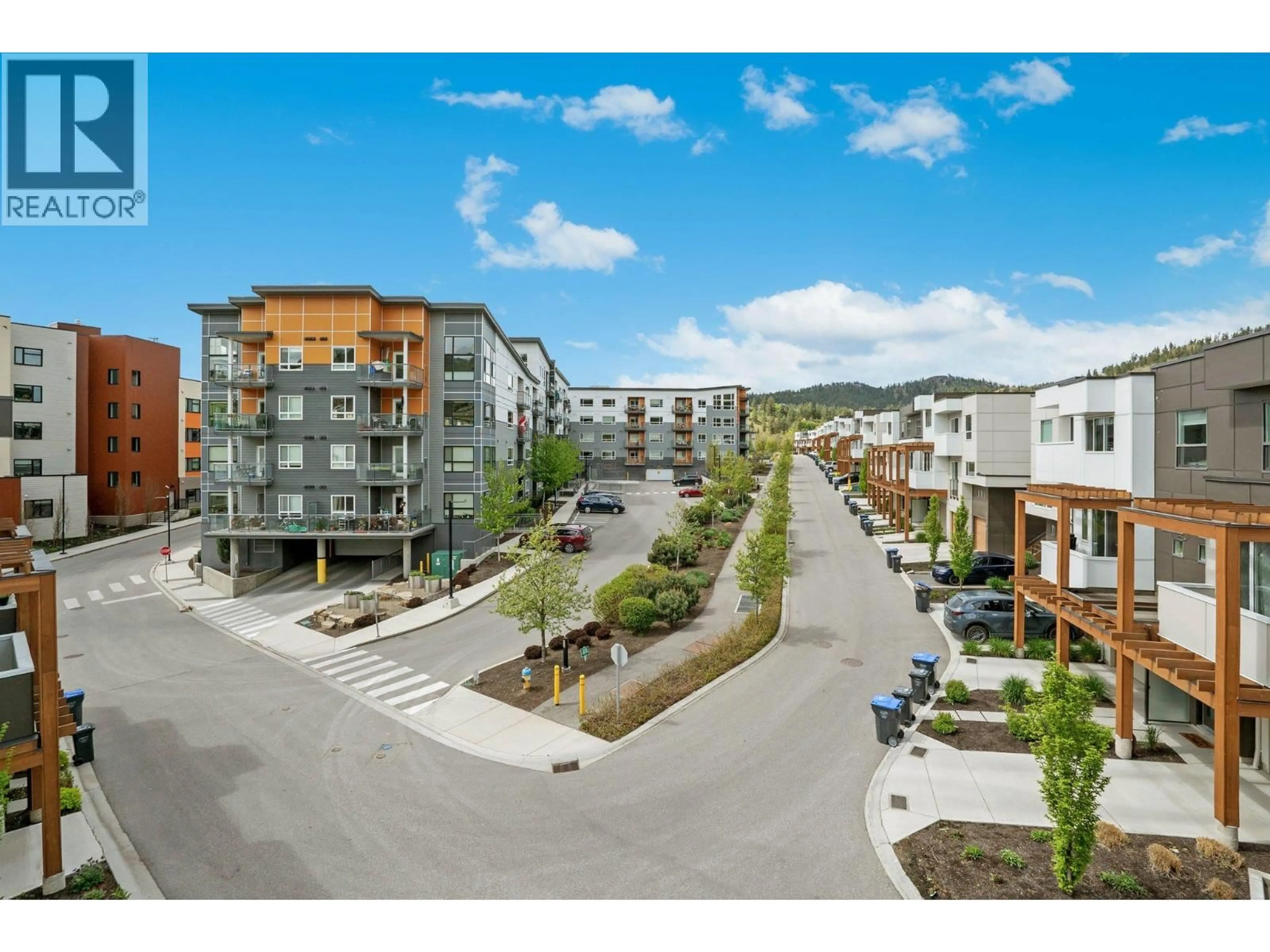 A pic from outside/outdoor area/front of a property/back of a property/a pic from drone, mountain view for 44 - 720 VALLEY ROAD, Kelowna British Columbia V1V0E1