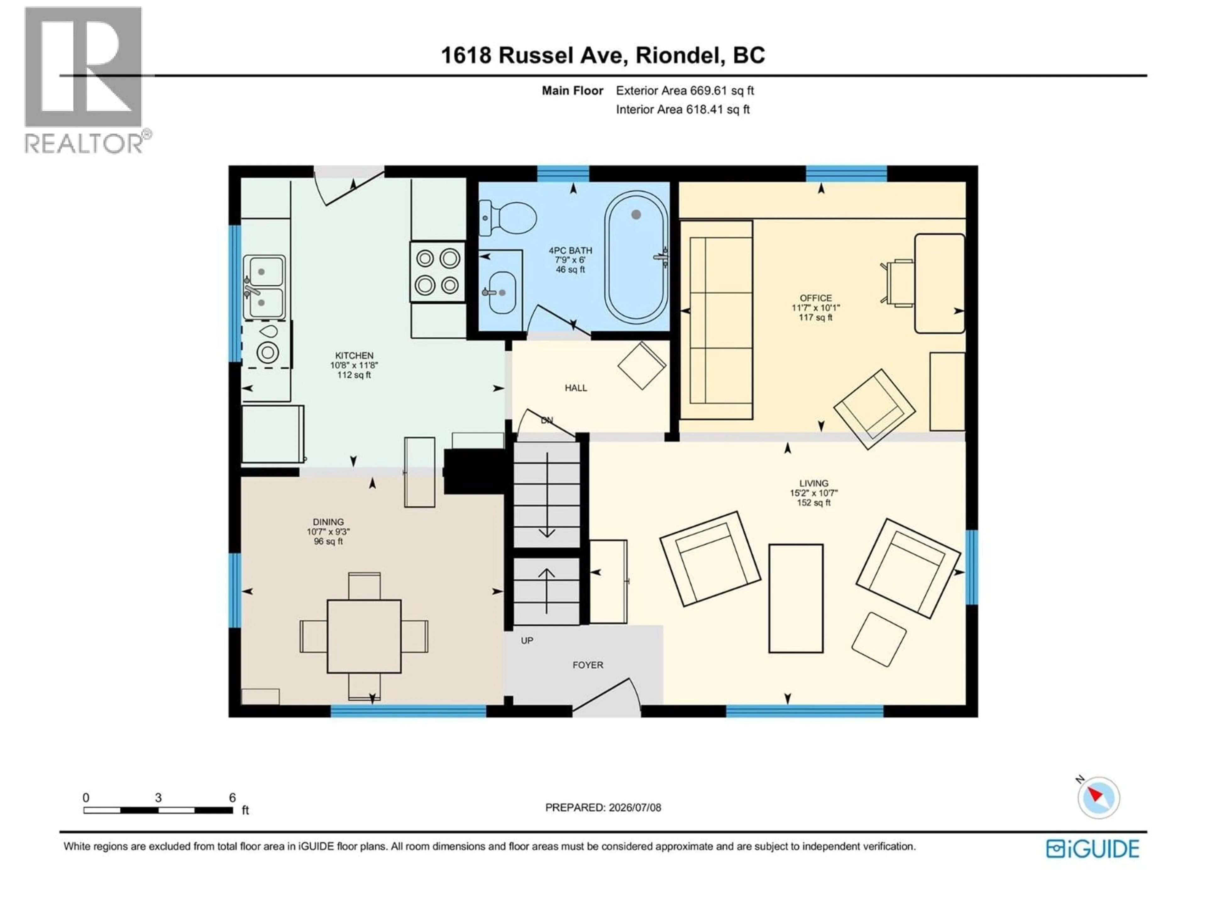 Floor plan for 1618 RUSSEL AVENUE, Riondel British Columbia V0B2B0