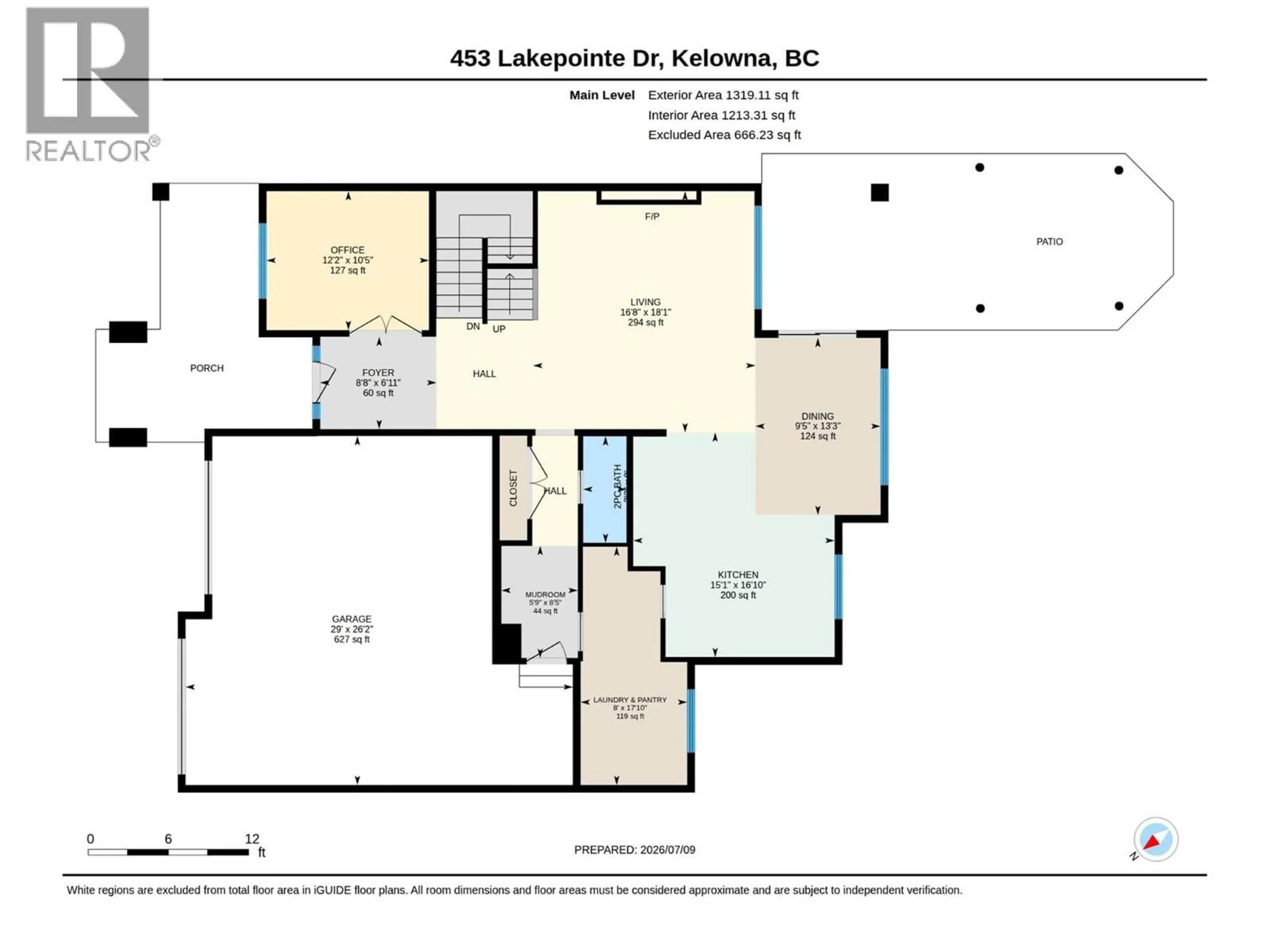 Floor plan for 453 LAKEPOINTE DRIVE, Kelowna British Columbia V1W5K2