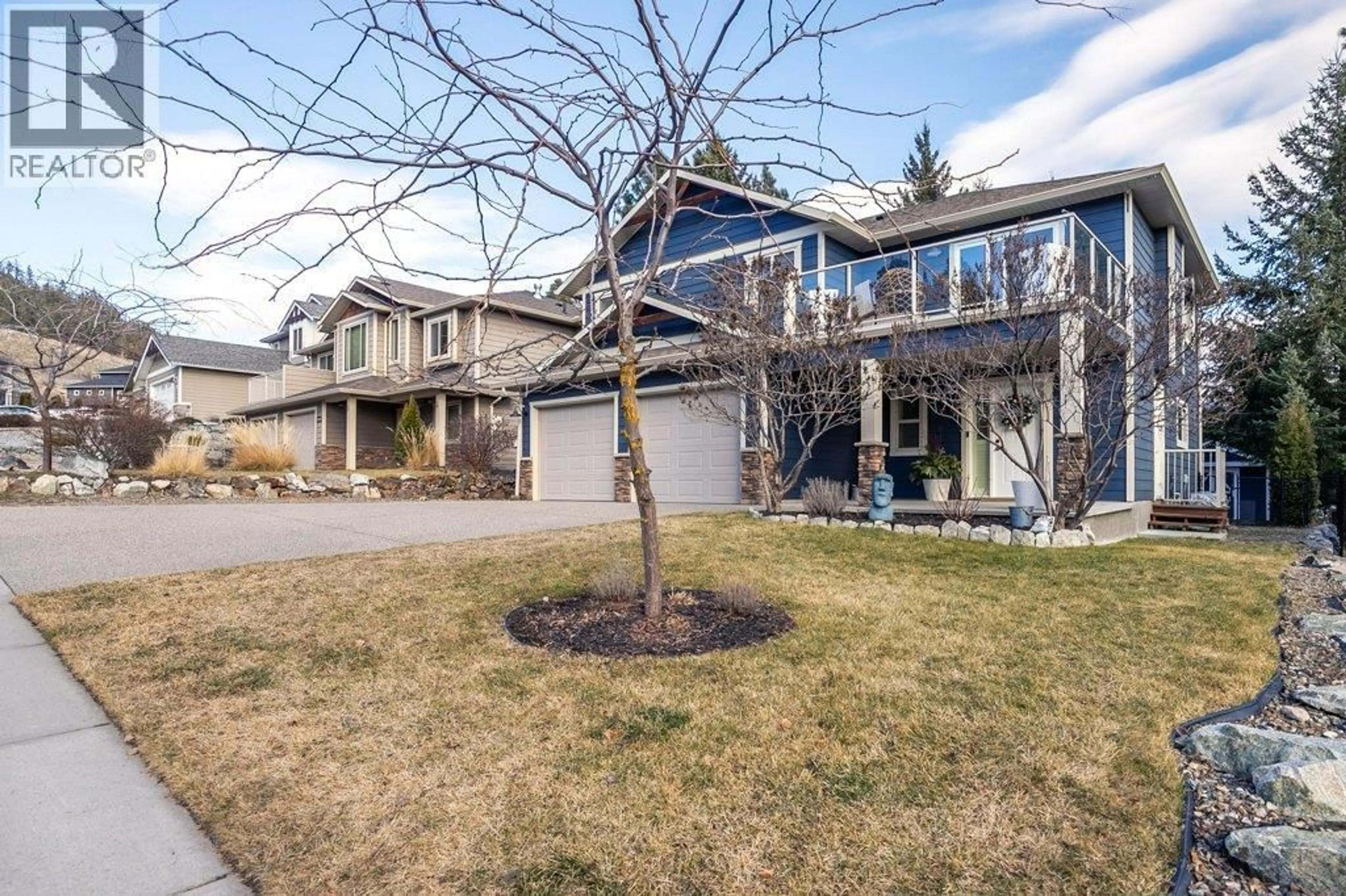 A pic from outside/outdoor area/front of a property/back of a property/a pic from drone, street for 13215 APEX DRIVE, Lake Country British Columbia V4V2P1