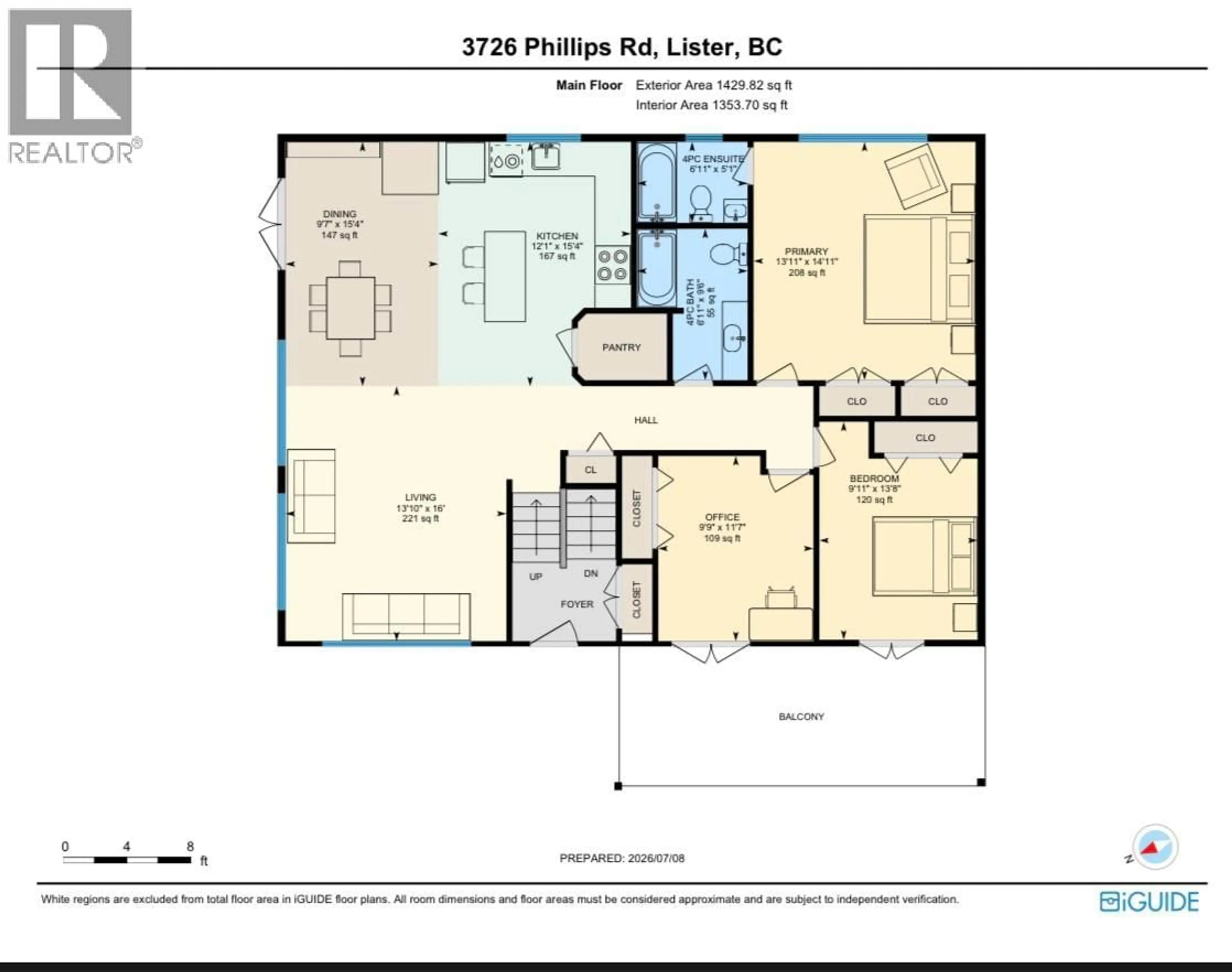 Floor plan for 3726 PHILLIPS ROAD, Lister British Columbia V0B1G2