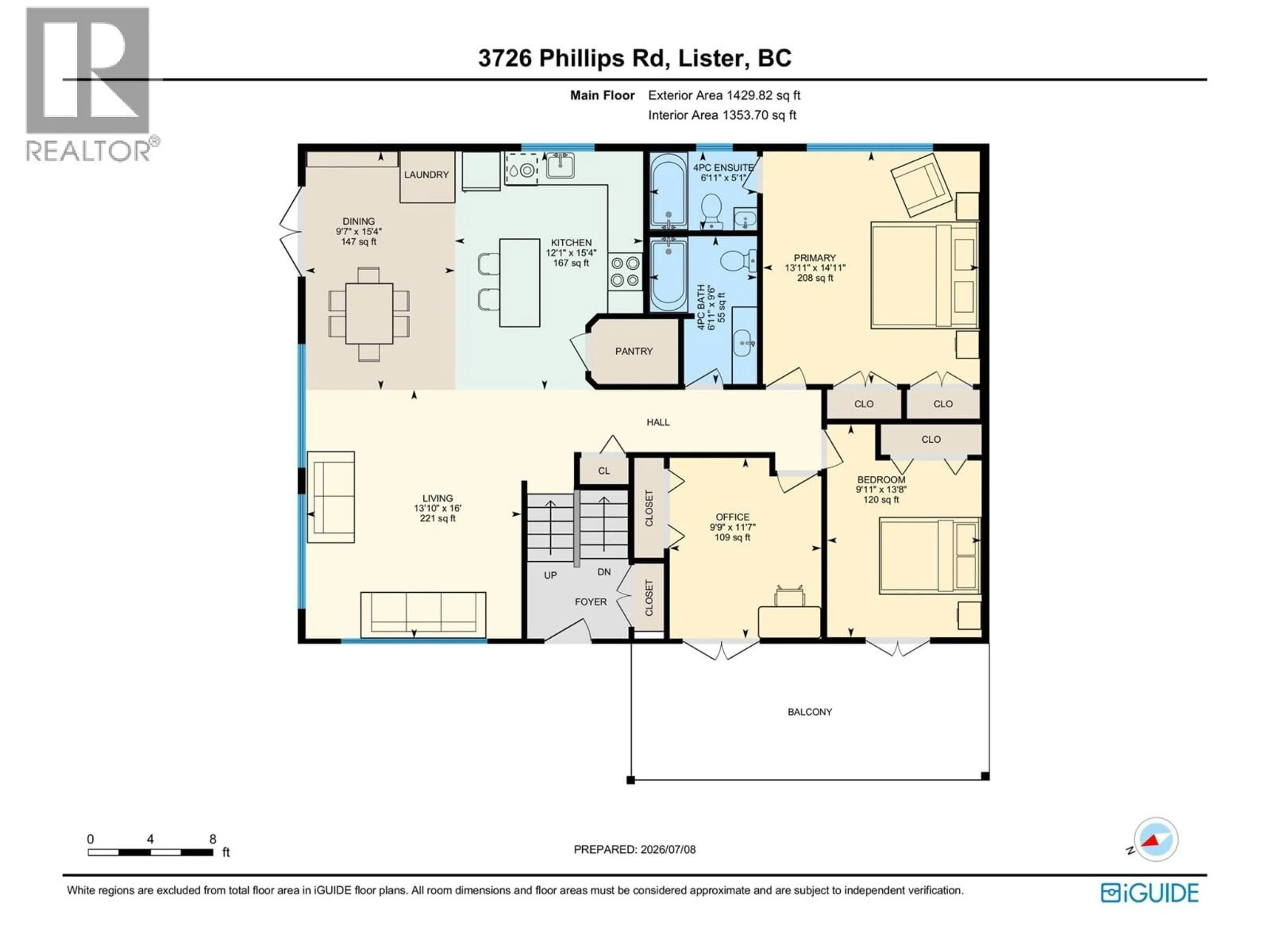 Floor plan for 3726 PHILLIPS ROAD, Lister British Columbia V0B1G2