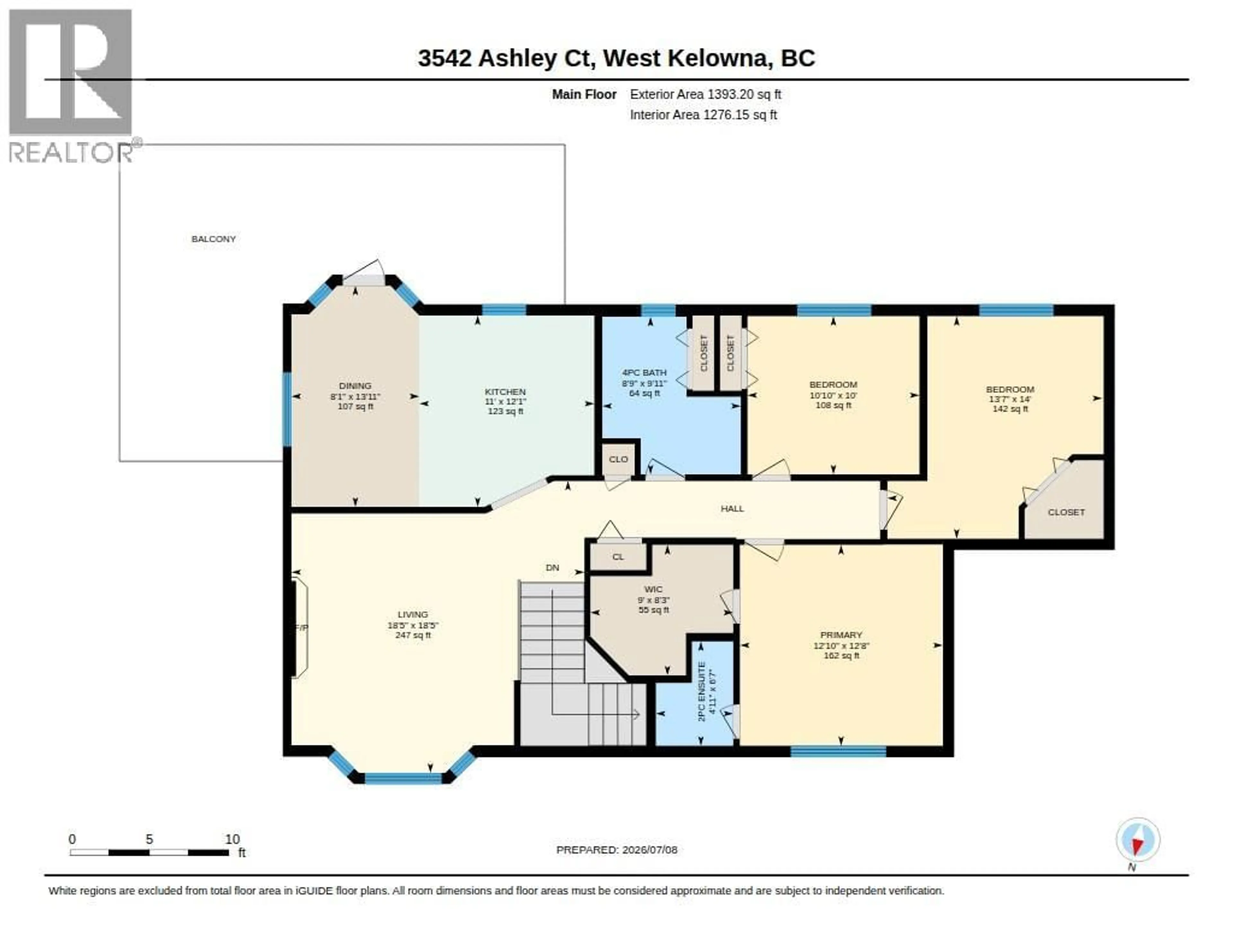 Floor plan for 3542 ASHLEY COURT, West Kelowna British Columbia V4T1C3