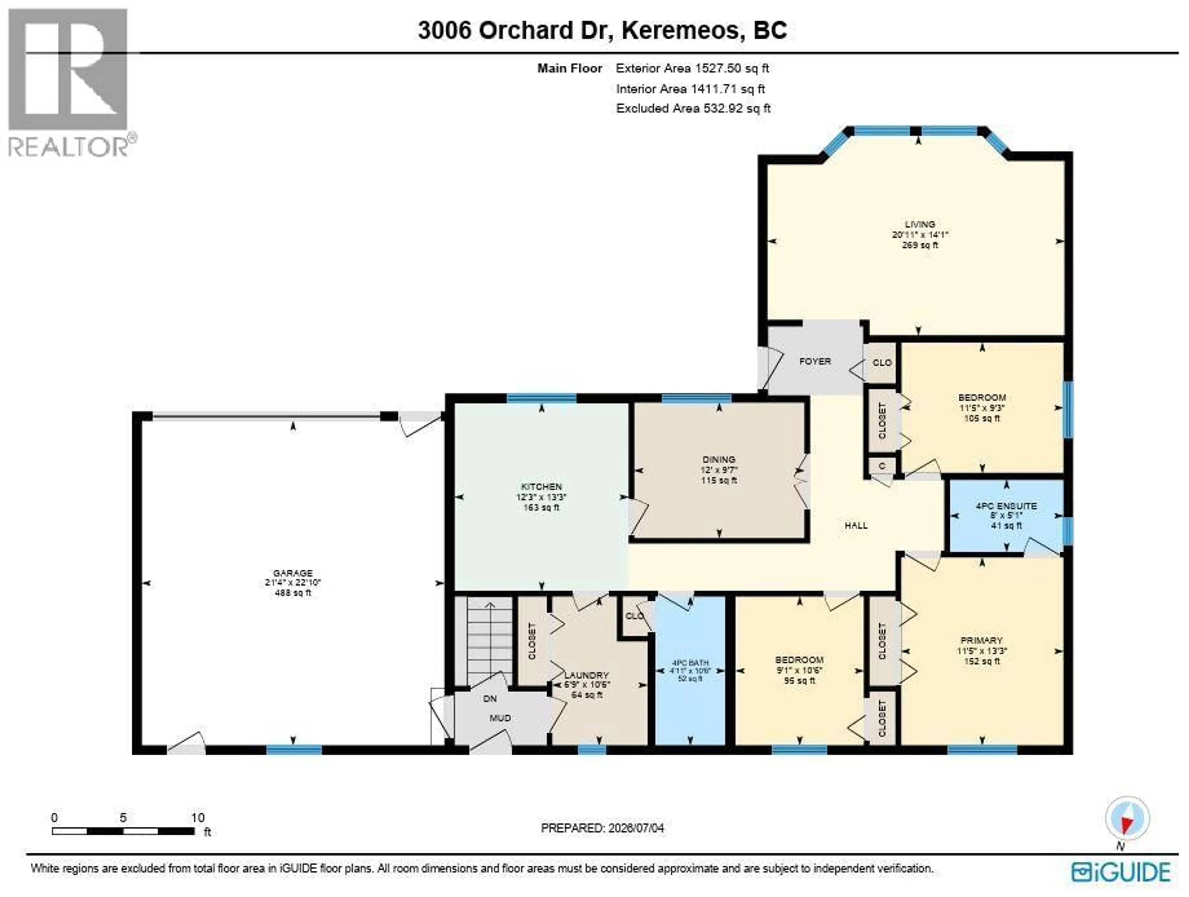 Floor plan for 3006 ORCHARD DRIVE, Keremeos British Columbia V0X1N1