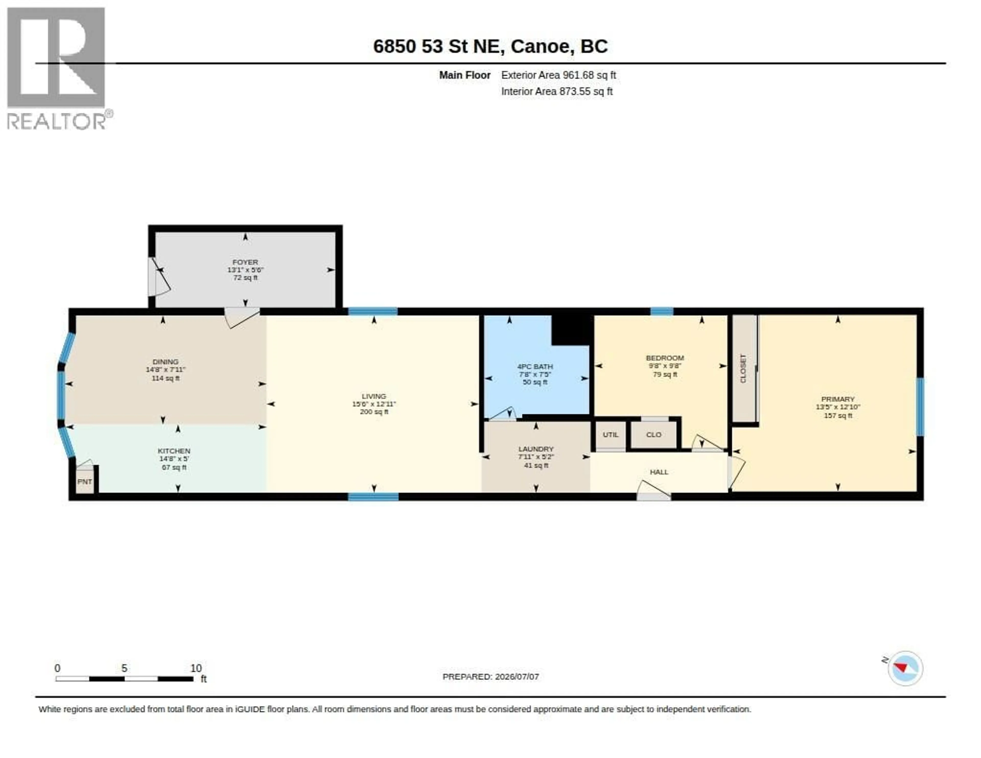 Floor plan for 6850 53 STREET NORTHEAST, Salmon Arm British Columbia V0E1K0