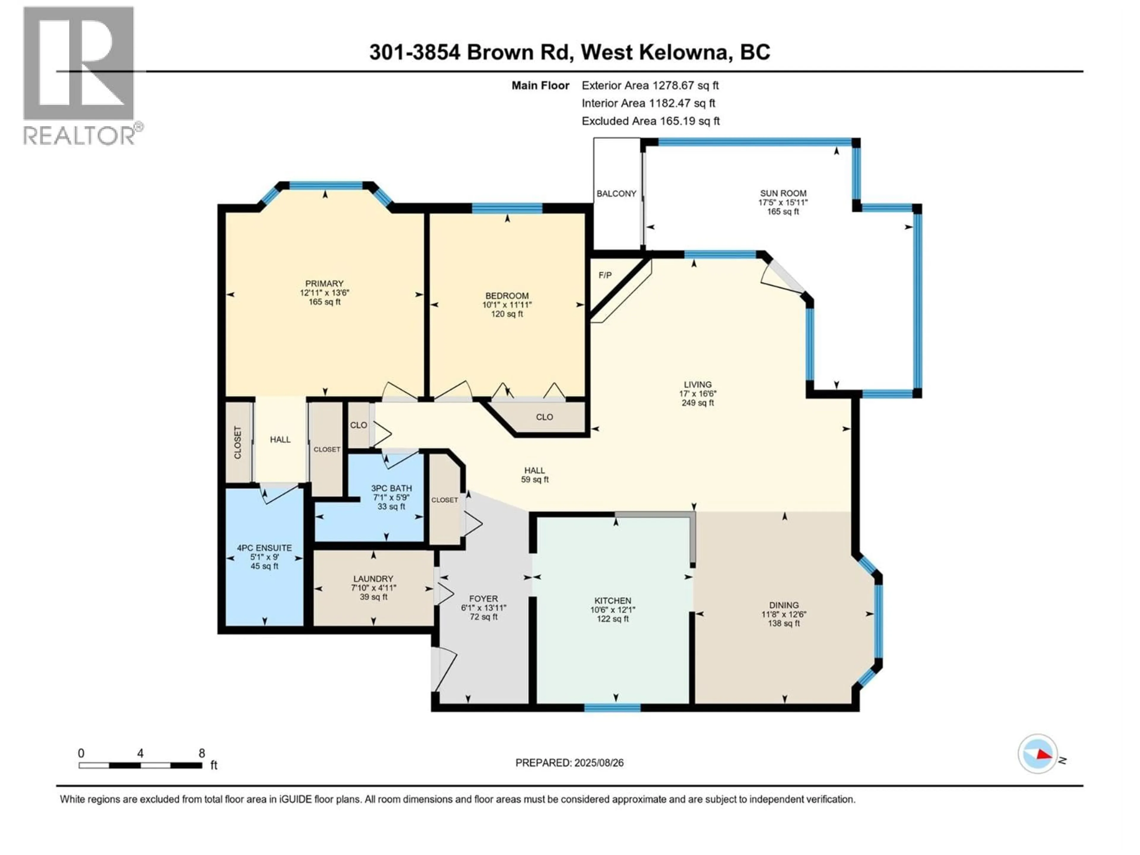 Floor plan for 301 - 3854 BROWN ROAD, West Kelowna British Columbia V4T2J5