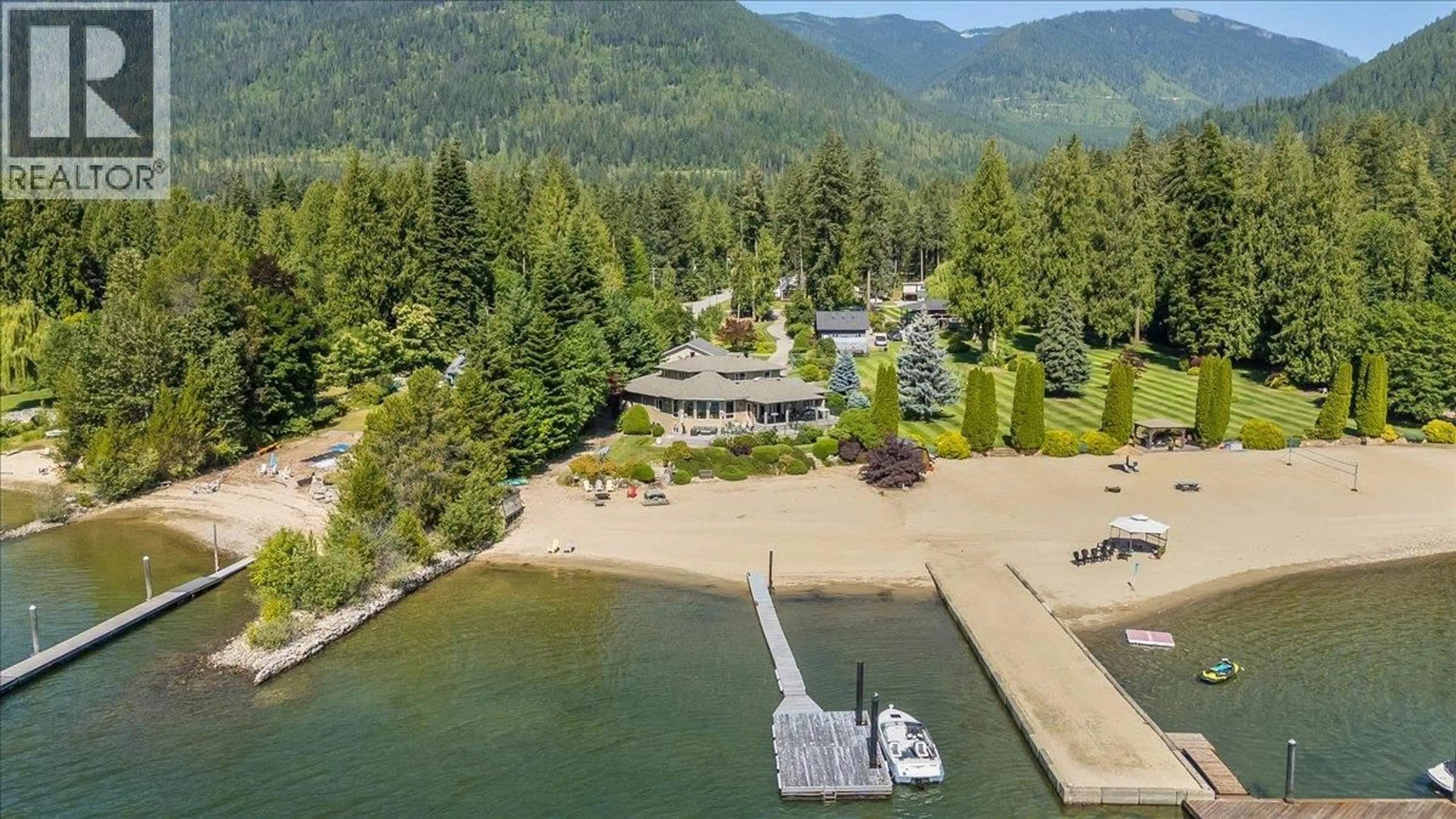 A pic from outside/outdoor area/front of a property/back of a property/a pic from drone, water/lake/river/ocean view for 2864 LOWER SIX MILE ROAD, Nelson British Columbia V1L6L7