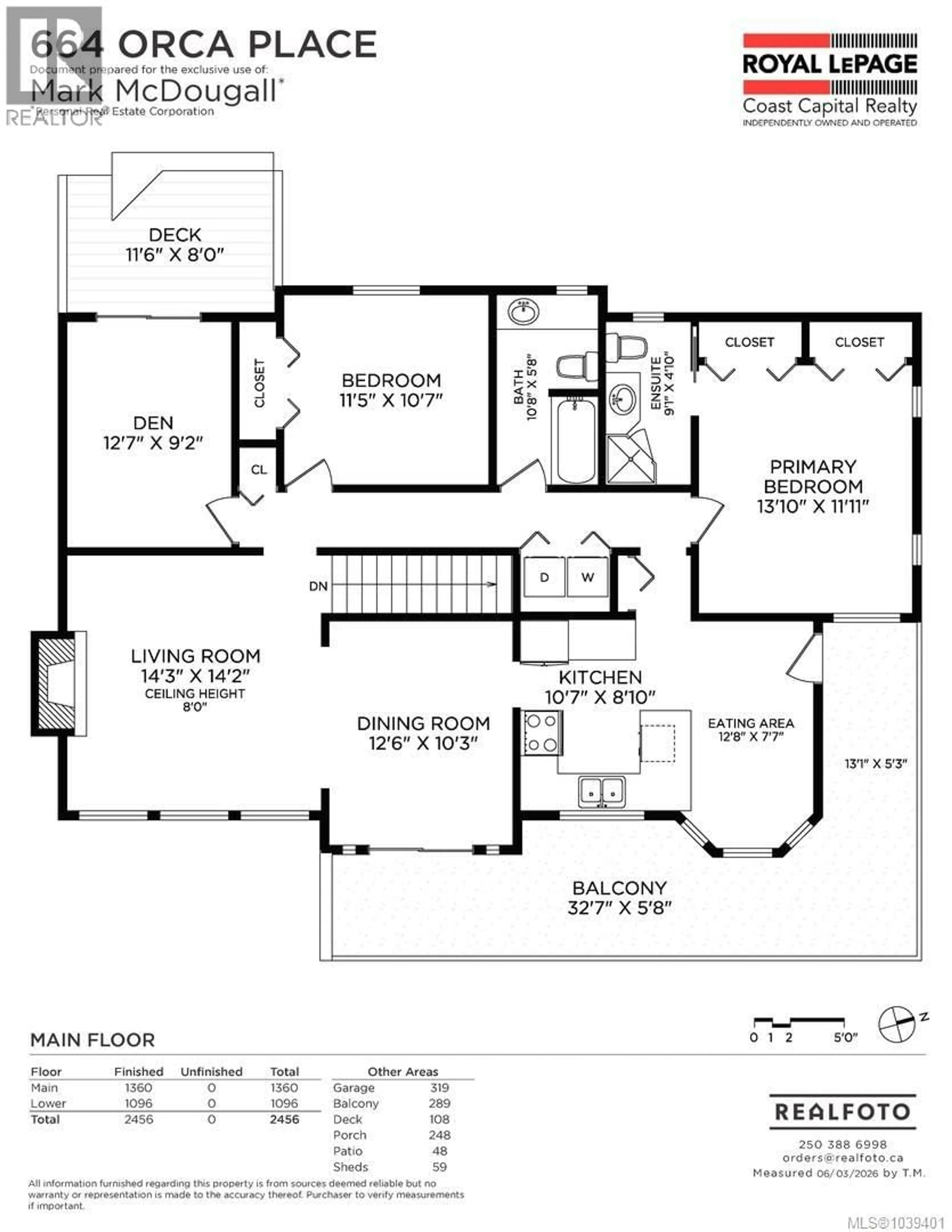 Floor plan for 664 ORCA PLACE, Colwood British Columbia V9C3V1