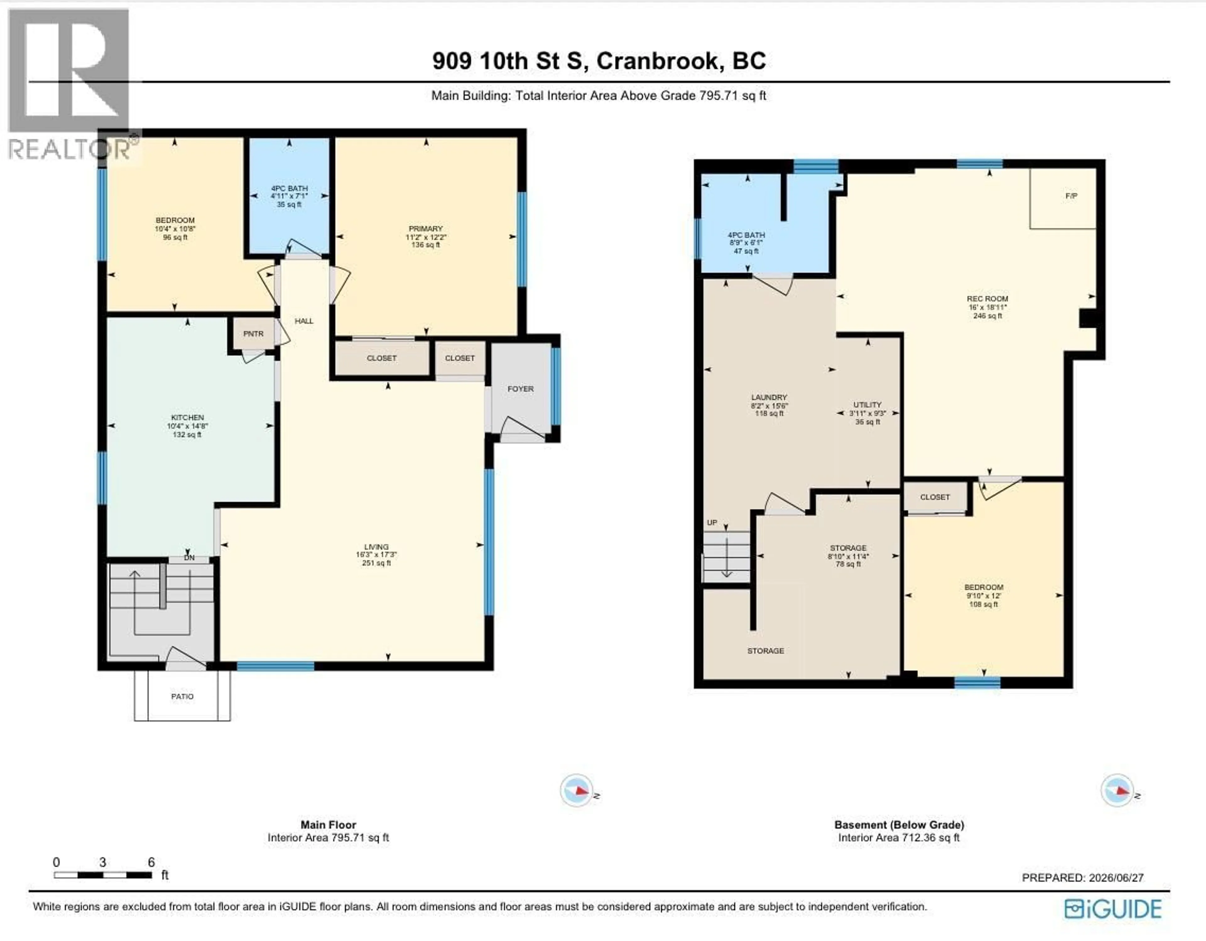 Floor plan for 909 10TH S STREET, Cranbrook British Columbia V1C1S9