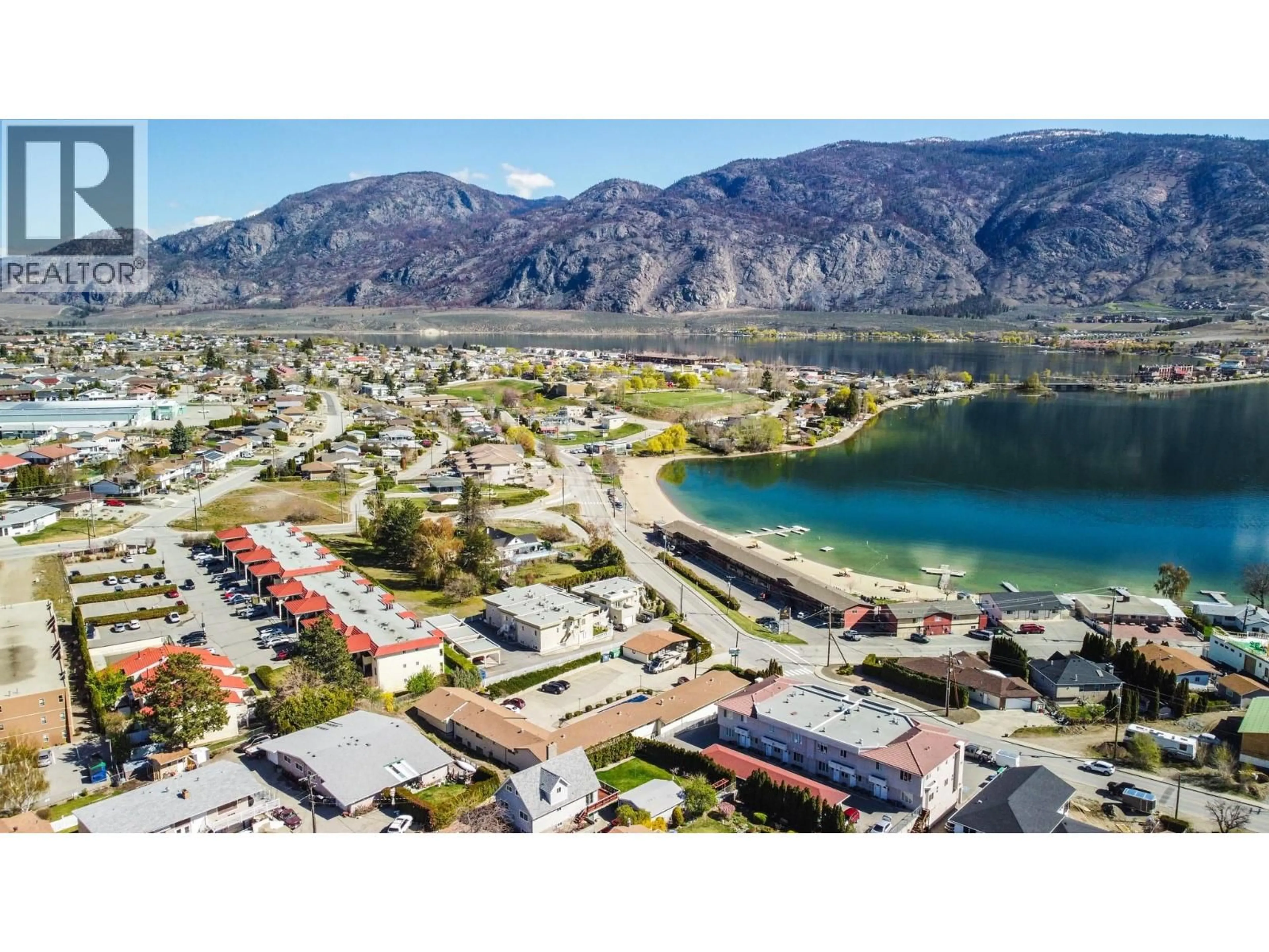A pic from outside/outdoor area/front of a property/back of a property/a pic from drone, mountain view for 29 - 9107 62ND AVENUE, Osoyoos British Columbia V0H1V1