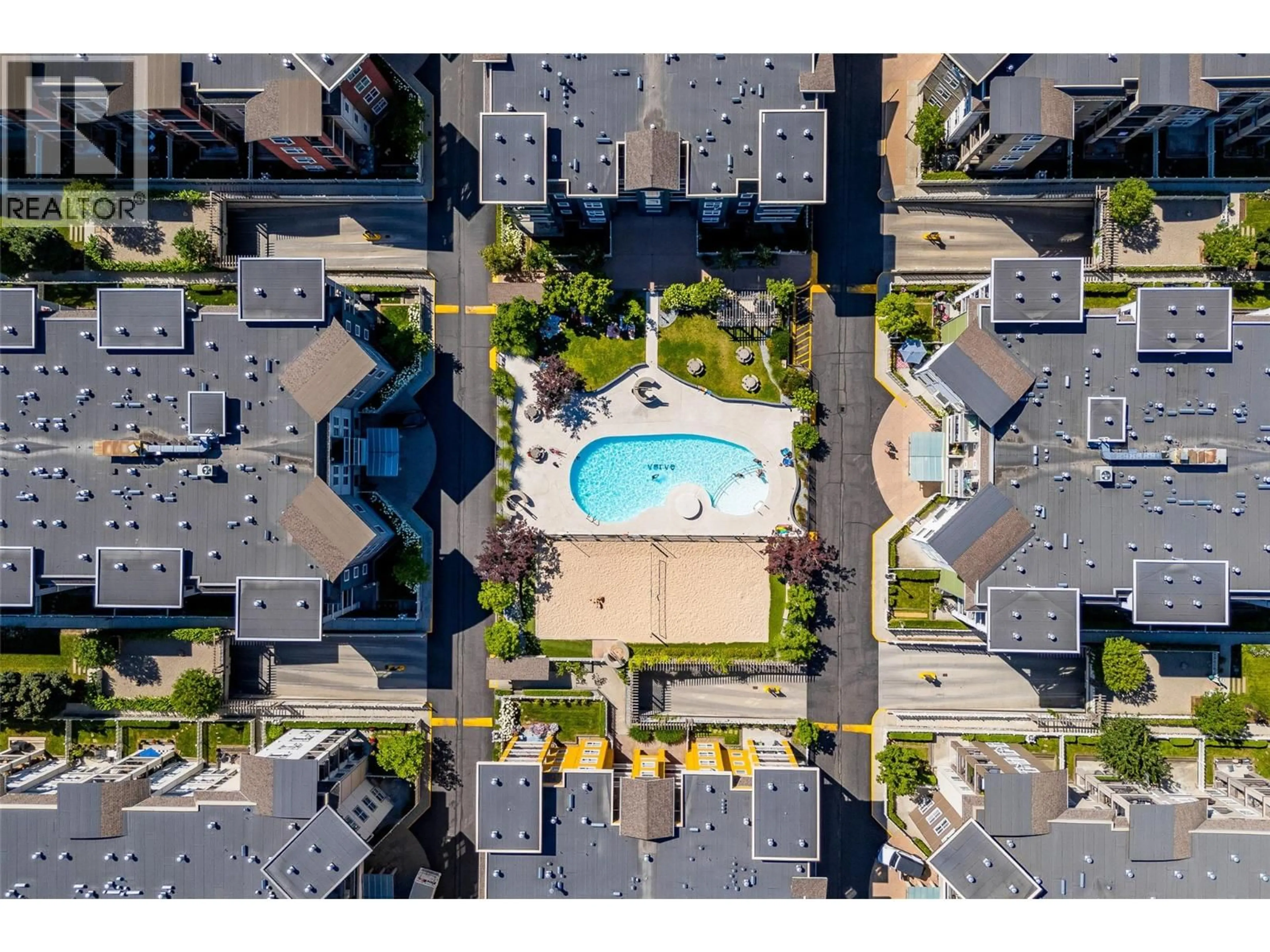 A pic from outside/outdoor area/front of a property/back of a property/a pic from drone, street for 307 - 567 YATES ROAD, Kelowna British Columbia V1V2V4