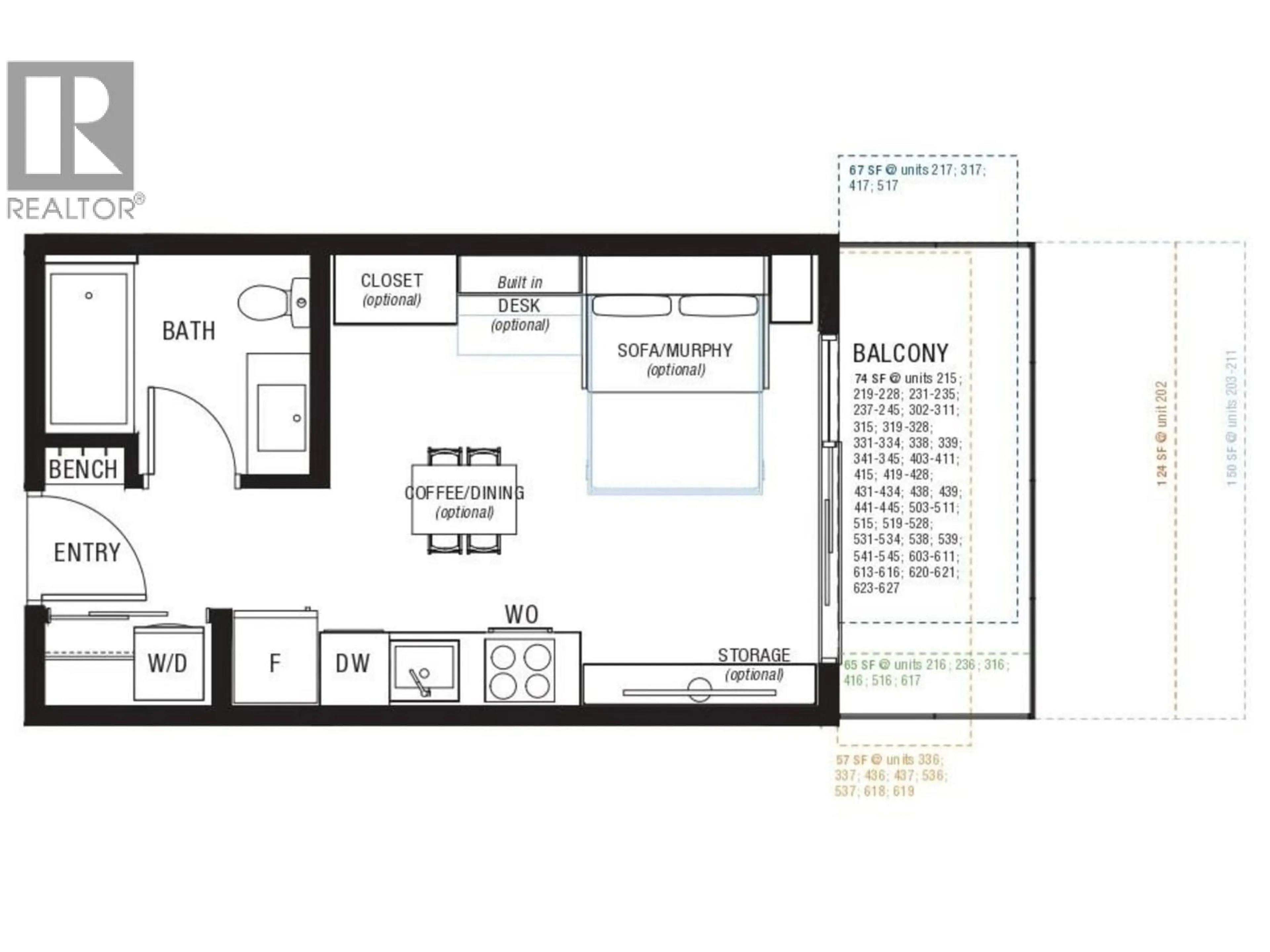 Floor plan for 443 - 1274 DEVONSHIRE AVENUE, Kelowna British Columbia V1Y0M7