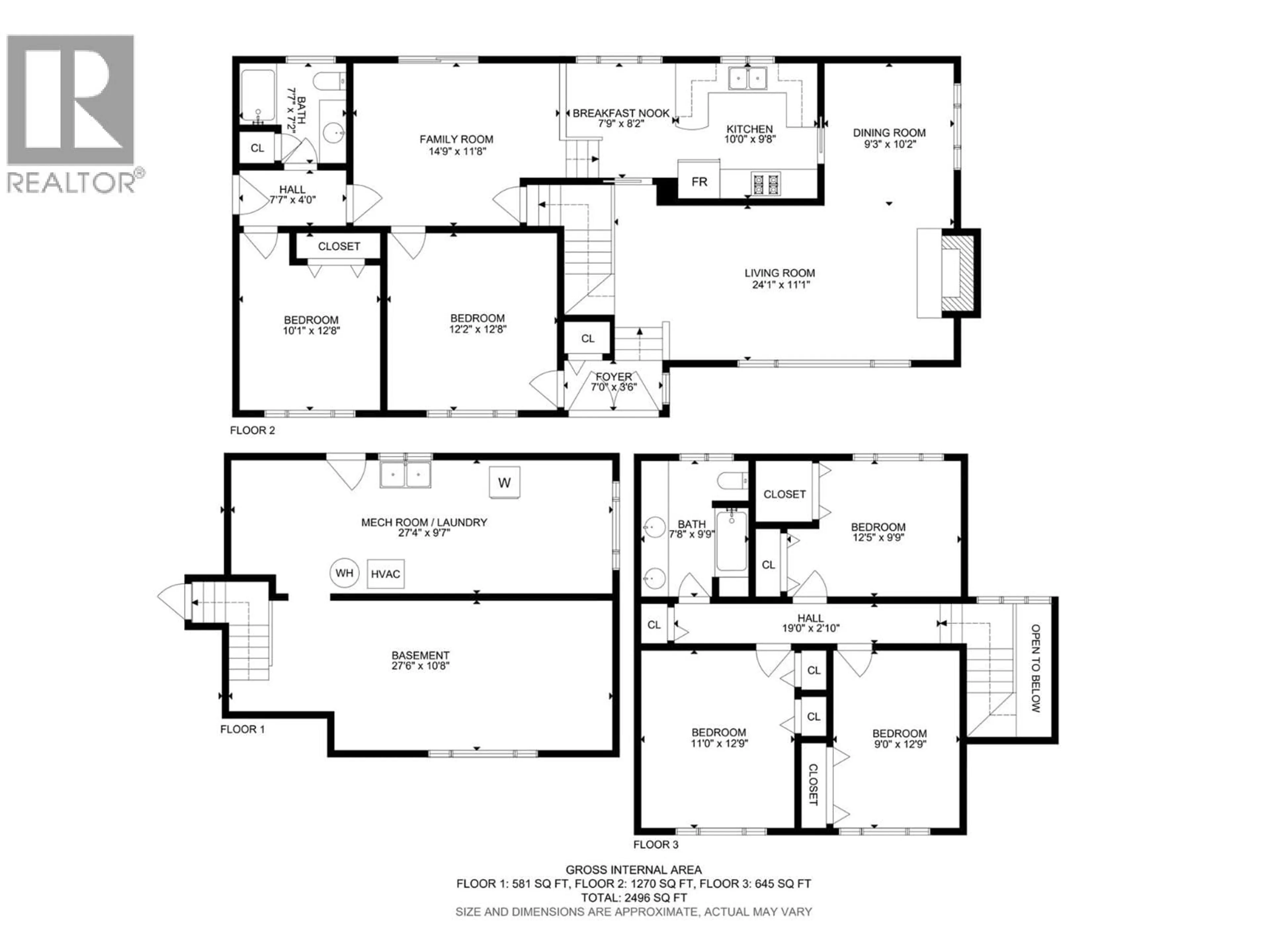 Floor plan for 650 13TH AVENUE, Kamloops British Columbia V2C3Y9