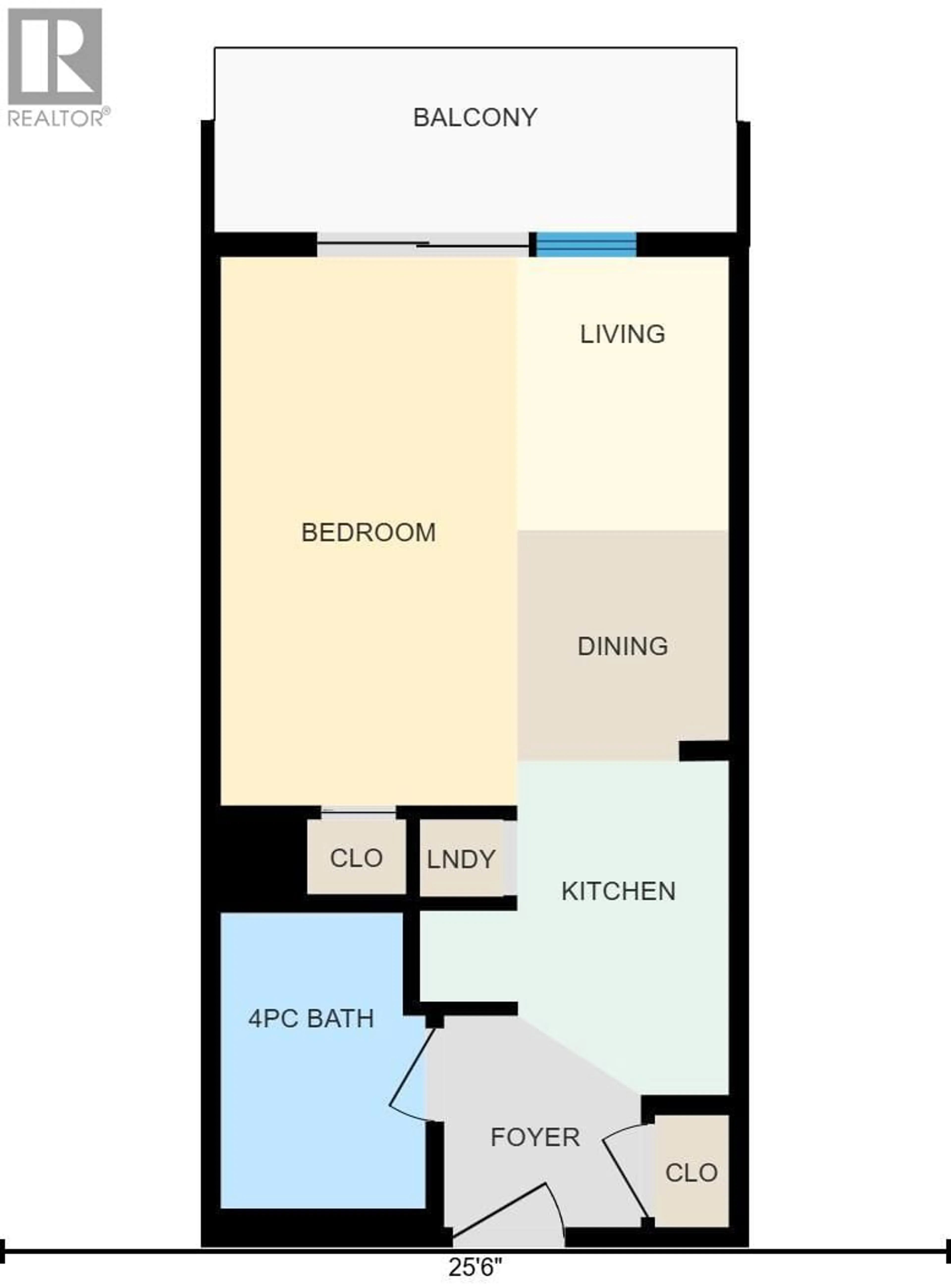 Floor plan for 406 - 1290 ST. PAUL STREET, Kelowna British Columbia V1Y2C9