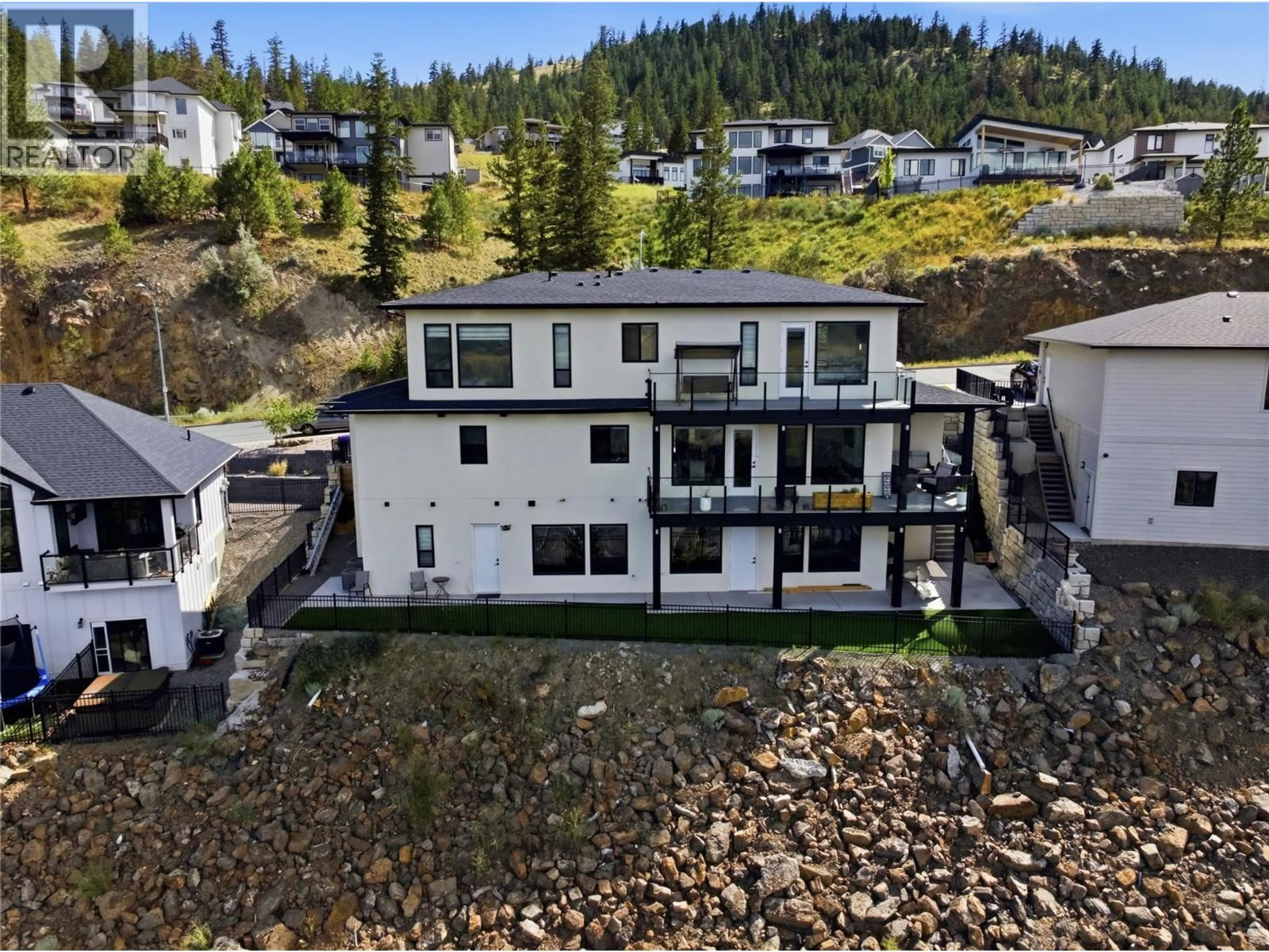 A pic from outside/outdoor area/front of a property/back of a property/a pic from drone, water/lake/river/ocean view for 2185 COLDWATER DRIVE, Kamloops British Columbia V2E2R5