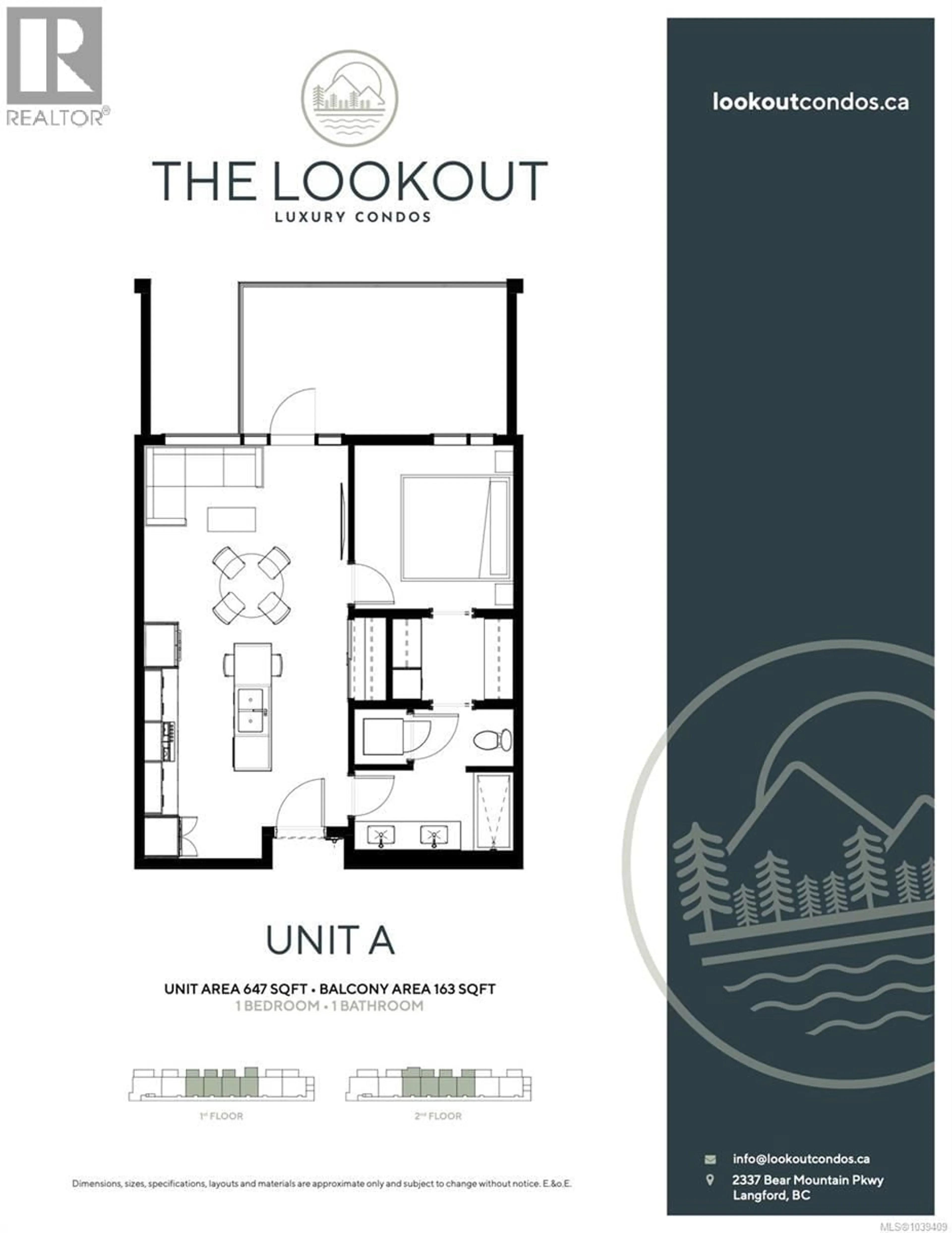 Floor plan for 112 - 2341 BEAR MOUNTAIN PARKWAY, Langford British Columbia V9B6V1