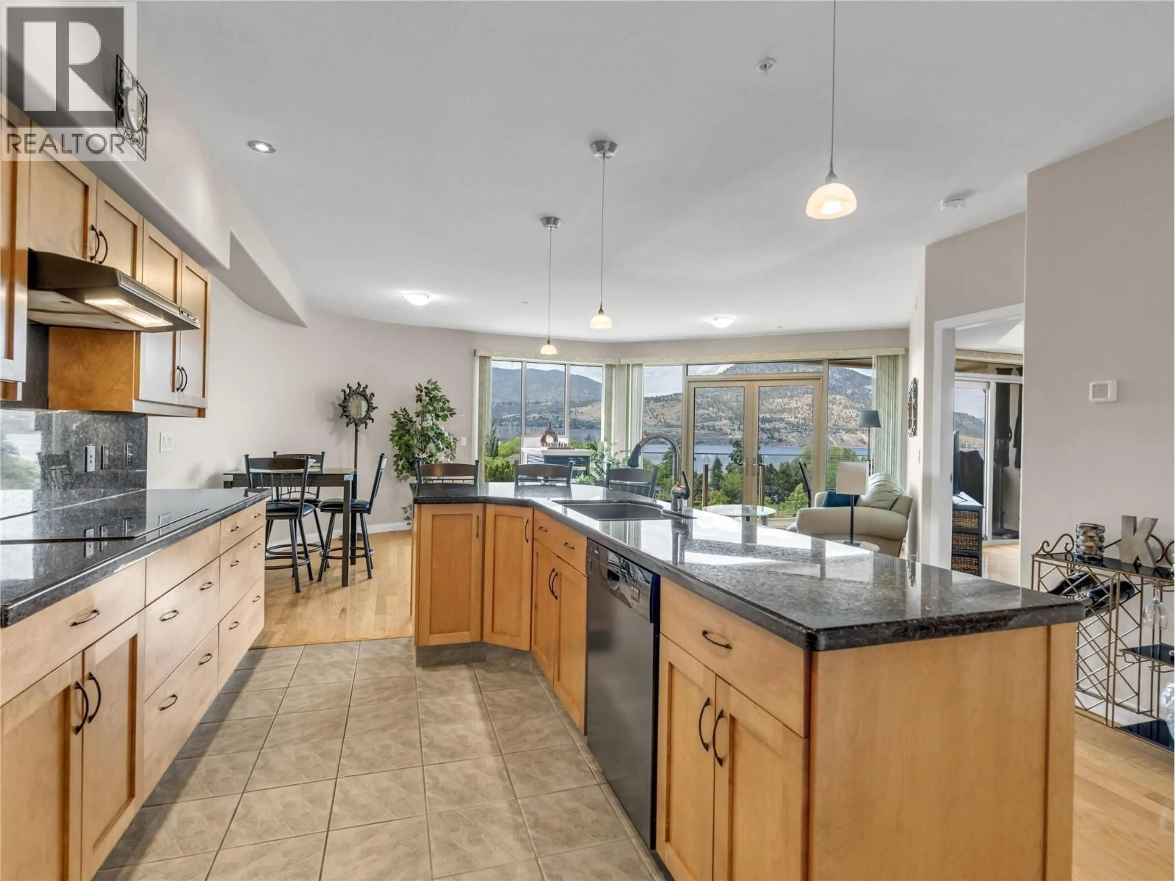 Open concept kitchen, ceramic/tile floor for 603 - 250 MARINA WAY, Penticton British Columbia V2A1H4