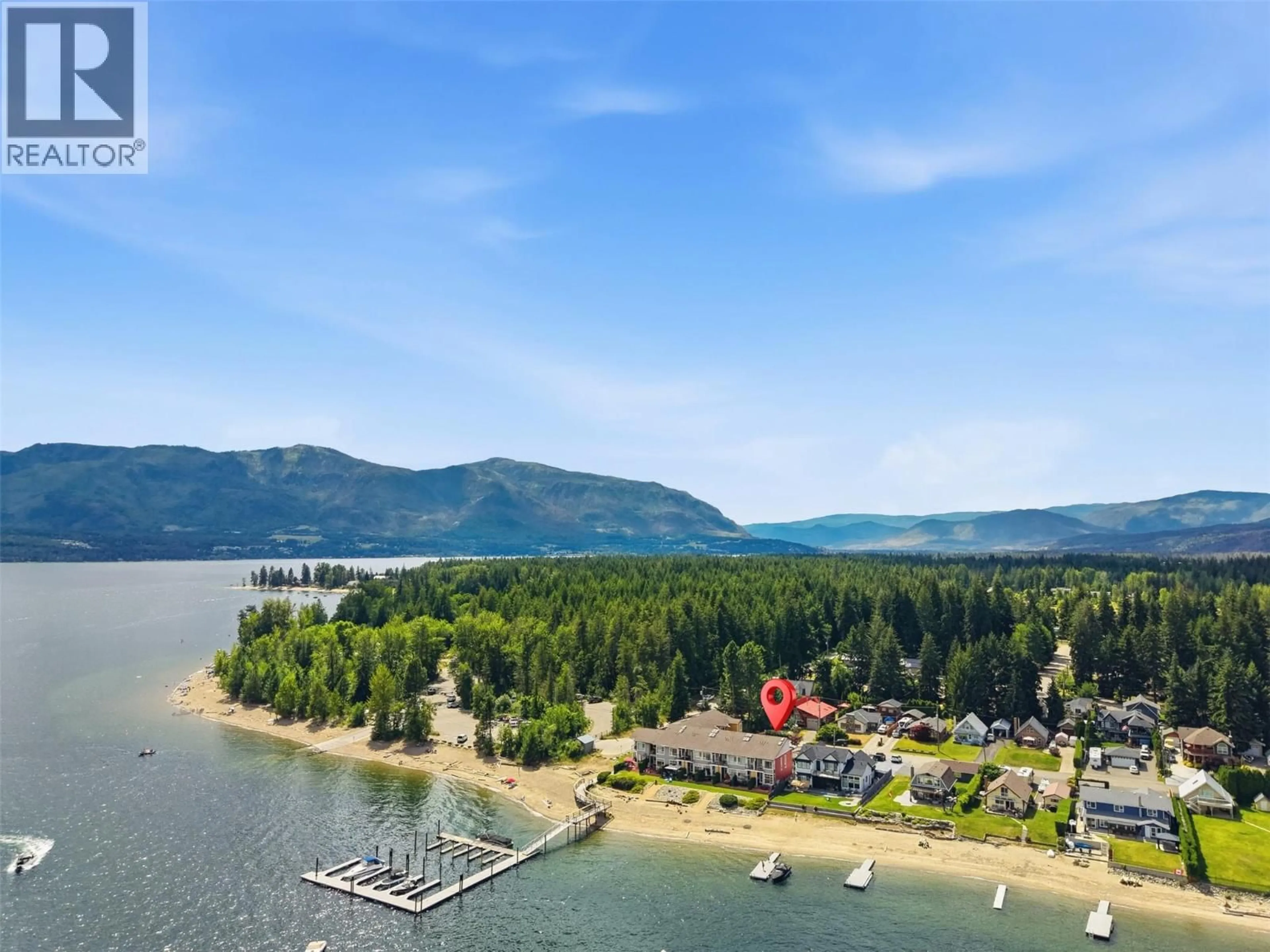 A pic from outside/outdoor area/front of a property/back of a property/a pic from drone, water/lake/river/ocean view for 1 - 1294 DEODAR ROAD, Scotch Creek British Columbia V0E1M5