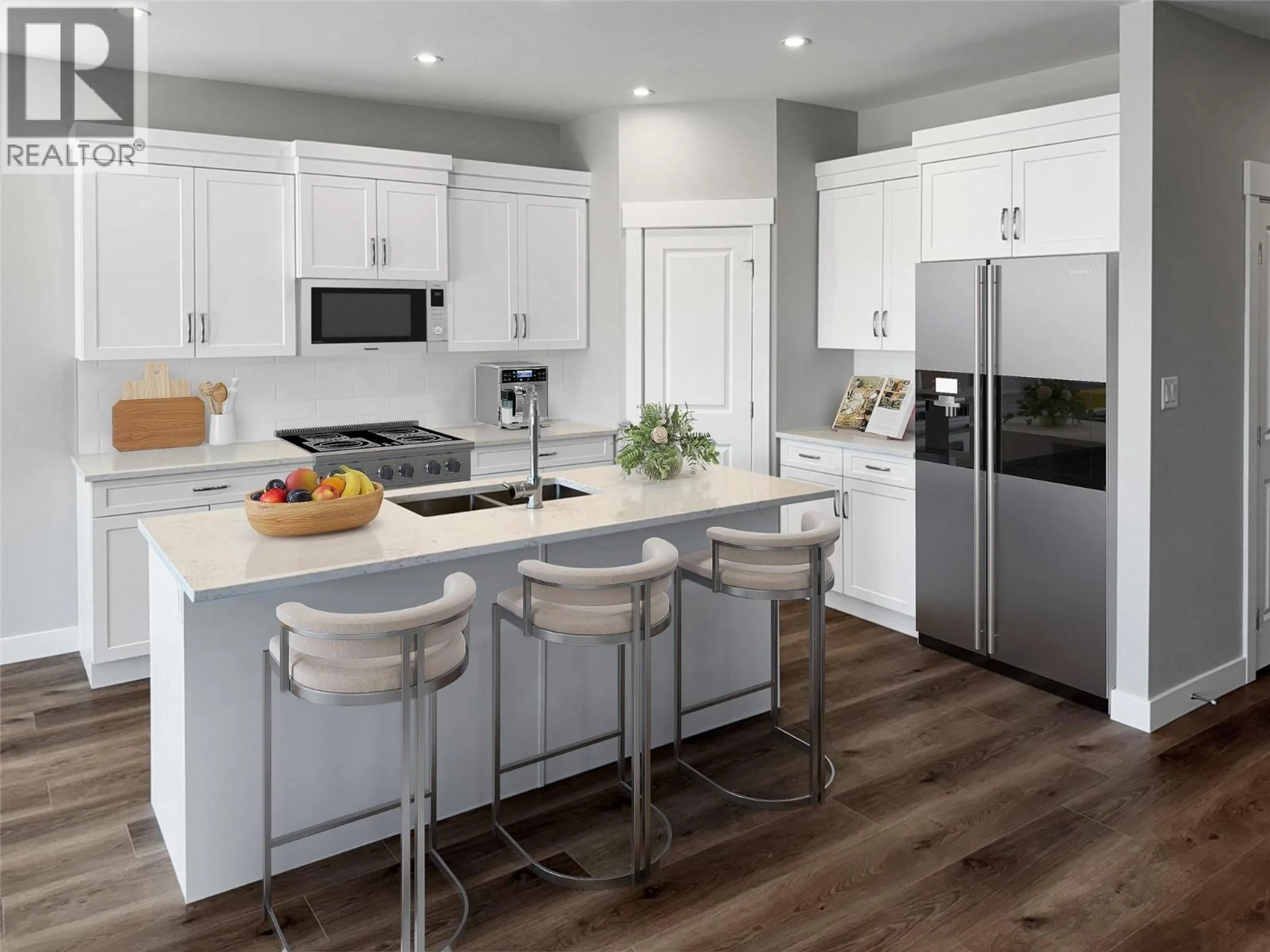 Contemporary kitchen, wood/laminate floor for 1618 PINE STREET, Merritt British Columbia V1K1K8
