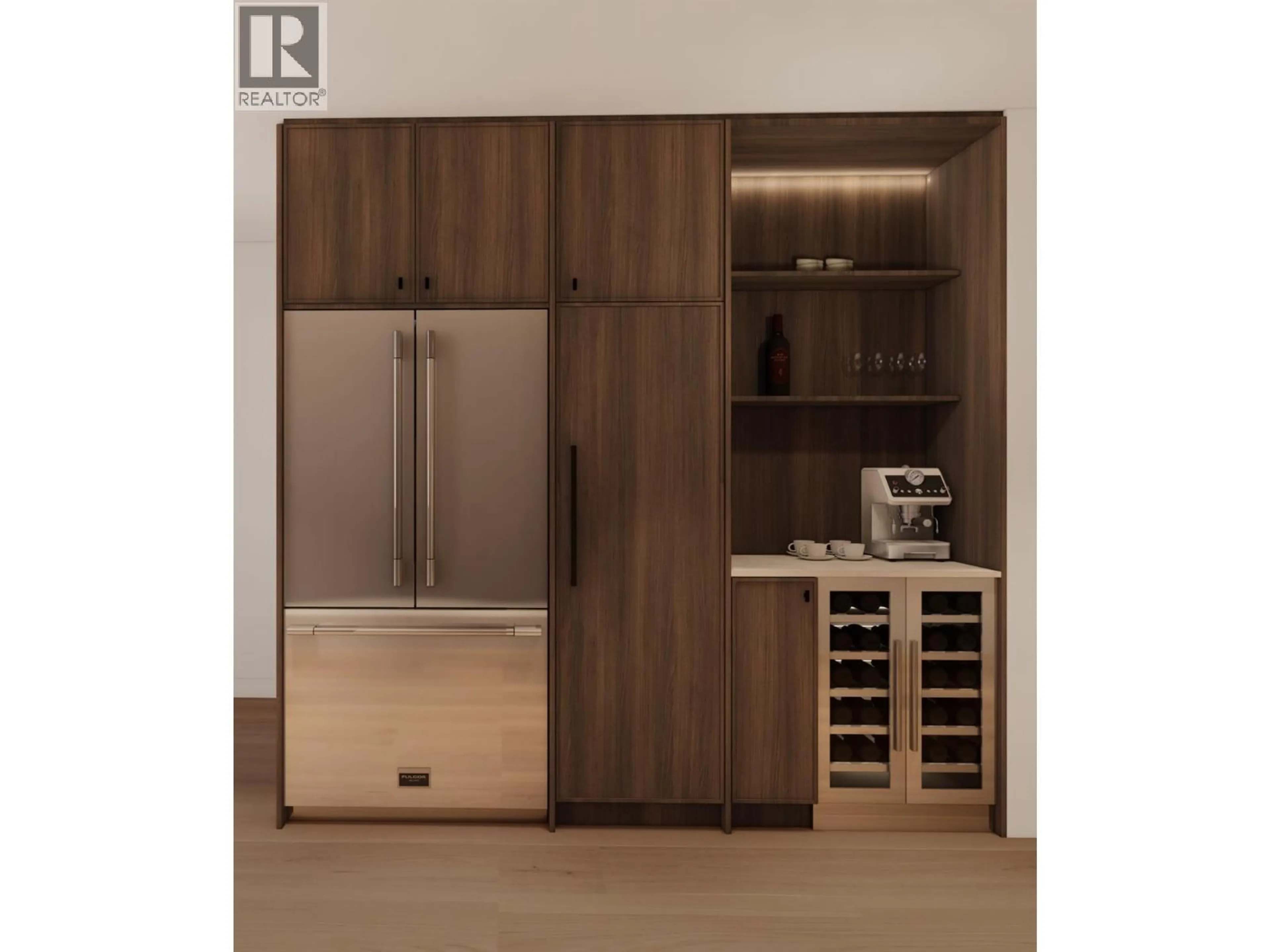 Contemporary kitchen, wood/laminate floor for 18 - 3985 RED MOUNTAIN ROAD, Rossland British Columbia V0G1Y0