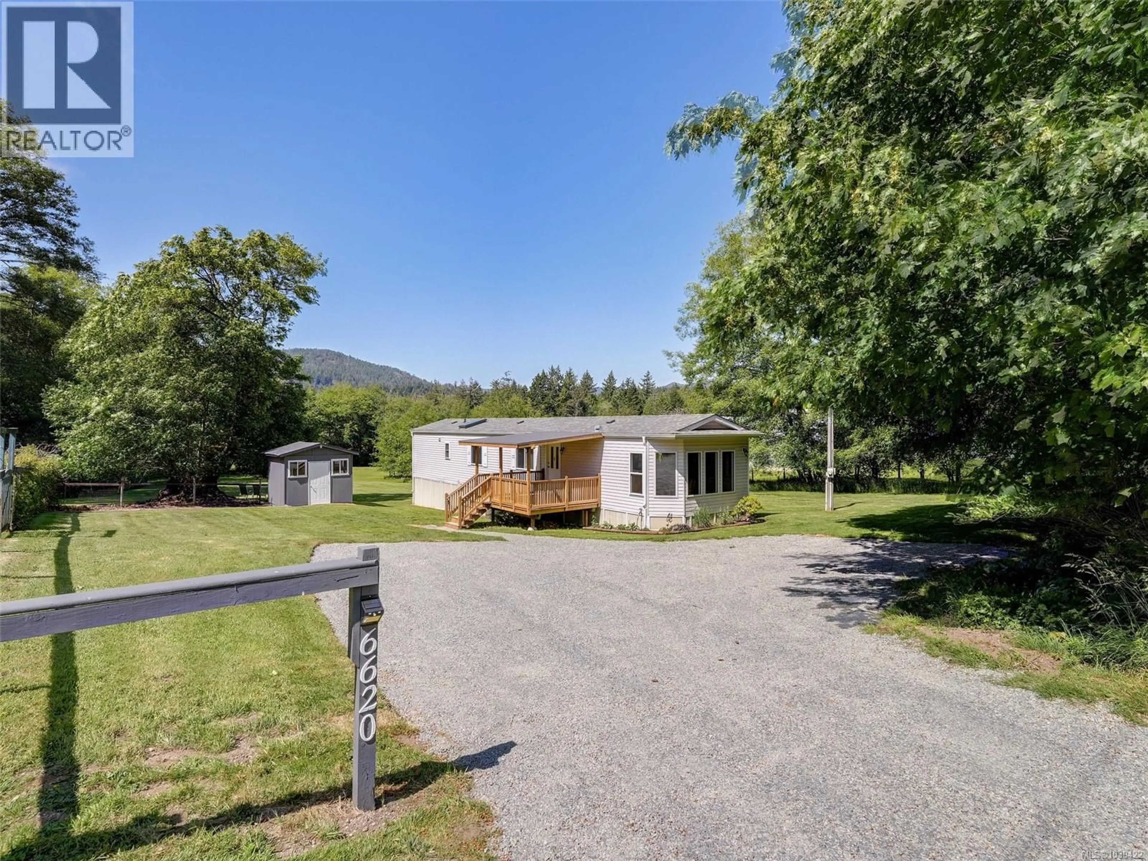 A pic from outside/outdoor area/front of a property/back of a property/a pic from drone, mountain view for 6620 HELGESEN ROAD, Sooke British Columbia V9Z0V7